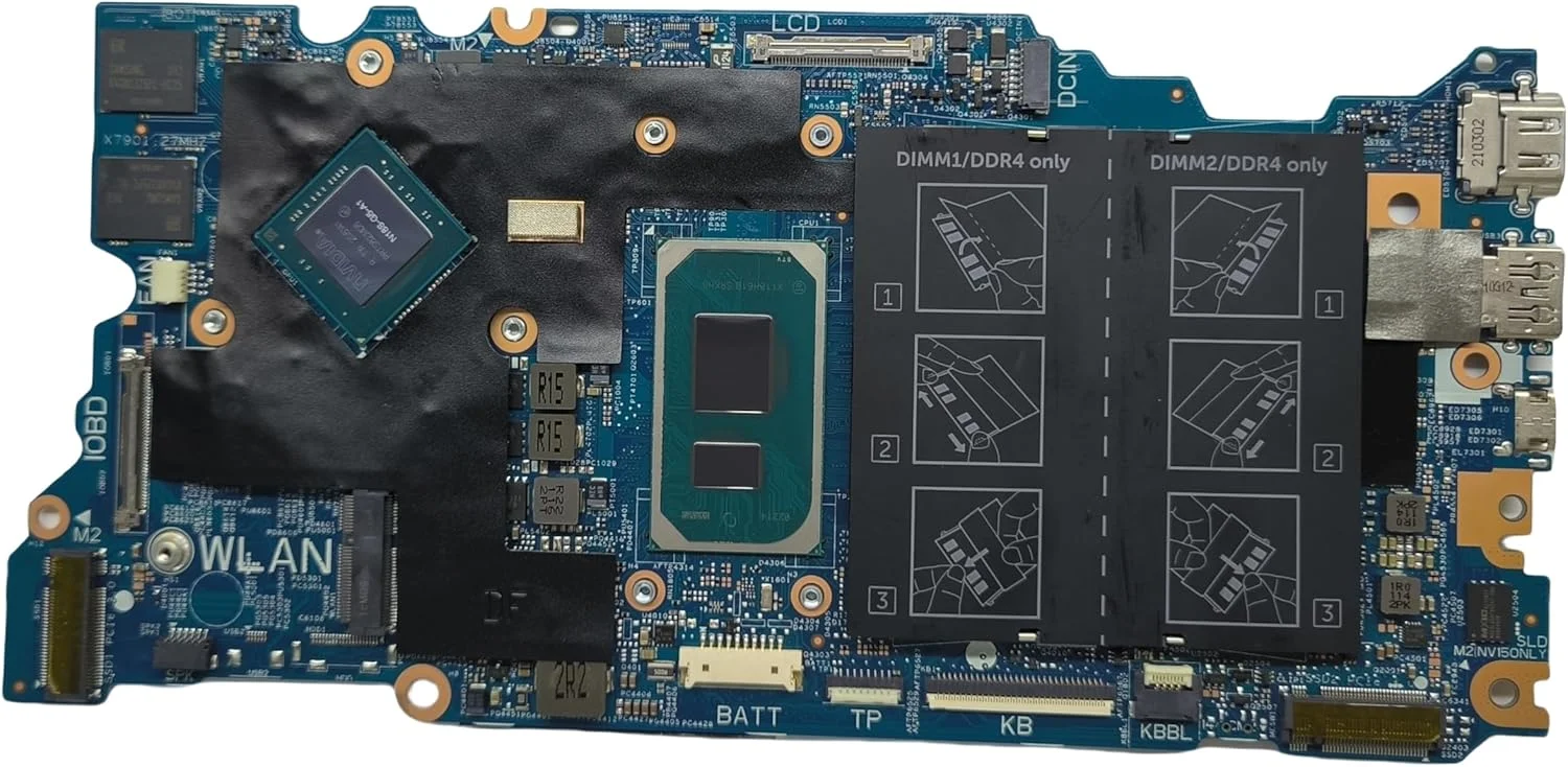 مادربرد جایگزین لپ تاپ Cyborg-N15 TGL 203067-1 برای Dell Inspiron 5418، پردازنده i5-11300H، گرافیک MX450 2G، شماره قطعه 0T75GM T75GM