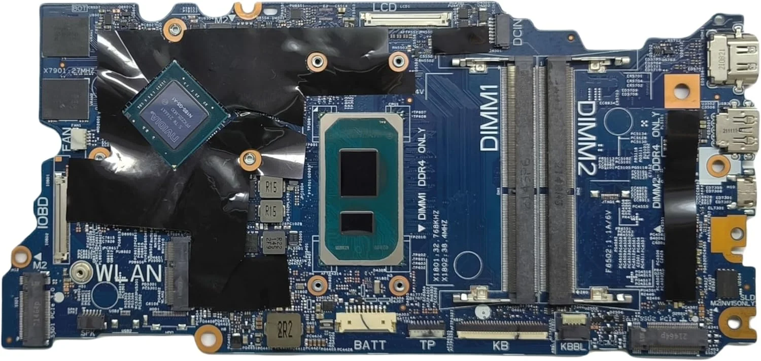 مادربرد جایگزین لپ تاپ Cyborg-N15 TGL 203067-1 برای Dell Inspiron 5410، برد اصلی سیستم با پردازنده i5-11320H و گرافیک MX450 2G VRAM، شماره قطعه 034GP5 34GP5