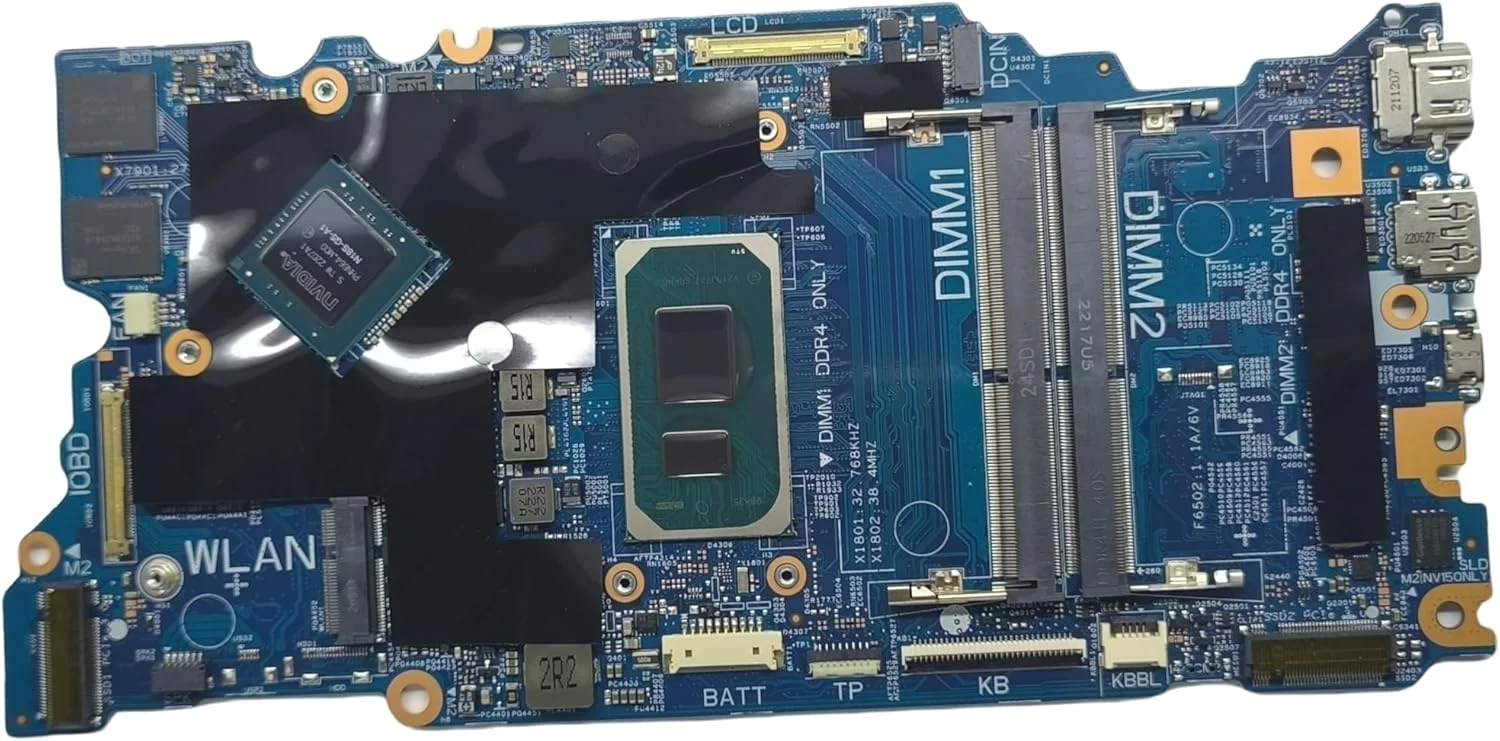 مادربرد جایگزین لپ تاپ 213109-1 Cyborg-N15 TGL New PD برای Dell Inspiron 5510، برد اصلی سیستم با پردازنده i5-11300H و MX450 2G، شماره قطعه 09JM2P 9JM2P