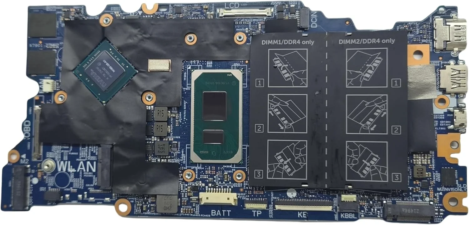 مادربرد جایگزین لپ تاپ Cyborg-N15 MB TGL 203067-1 برای Dell Inspiron 5410، برد اصلی سیستم با پردازنده i5-11300H و گرافیک MX450 2G، شماره قطعه 0C10H7 C10H7