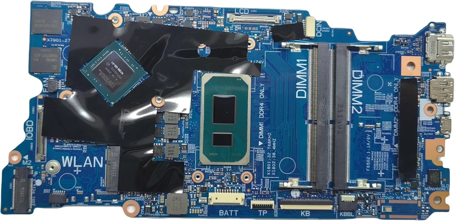 مادربرد جایگزین لپ تاپ 213108-1 Cyborg-N14 TGL New PD برای Dell inspiron 5510، برد اصلی سیستم با پردازنده i7-11370H و کارت گرافیک MX450 2G VRAM، شماره قطعه 0H8MFR H8MFR