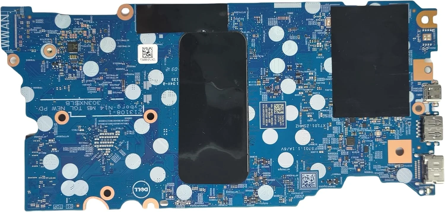 مادربرد جایگزین لپ تاپ 213108-1 Cyborg-N14 TGL New PD برای Dell inspiron 5510، برد اصلی سیستم با پردازنده i7-11370H، شماره قطعه 0F4PX6 F4PX6