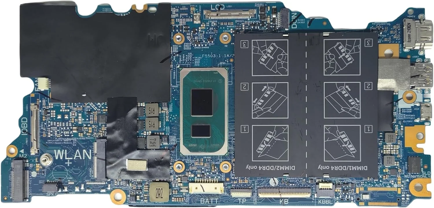 مادربرد جایگزین لپ تاپ 213108-1 Cyborg-N14 TGL New PD برای Dell inspiron 5418، برد اصلی سیستم با پردازنده i3-1125G4، شماره قطعه 0DF74M DF74M