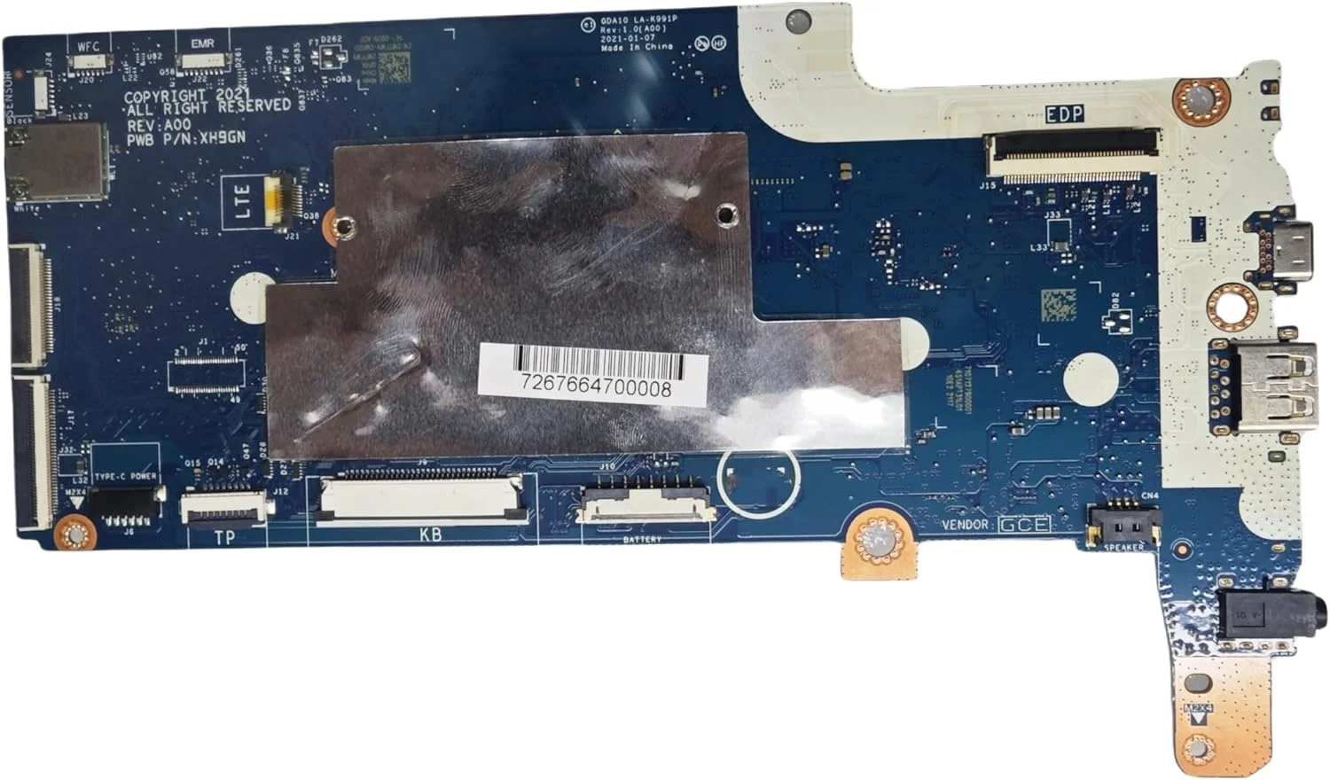 مادربرد جایگزین لپ تاپ EDA10 LA-K991P برای Dell Chromebook 3100، پردازنده N4020 1.1 گیگاهرتز دو هسته ای، 4 گیگابایت رم، 32 گیگابایت حافظه، 0WTFWV WTFWV (مناسب برای CHROMEBOOK 3100 2-in-1 نیست)