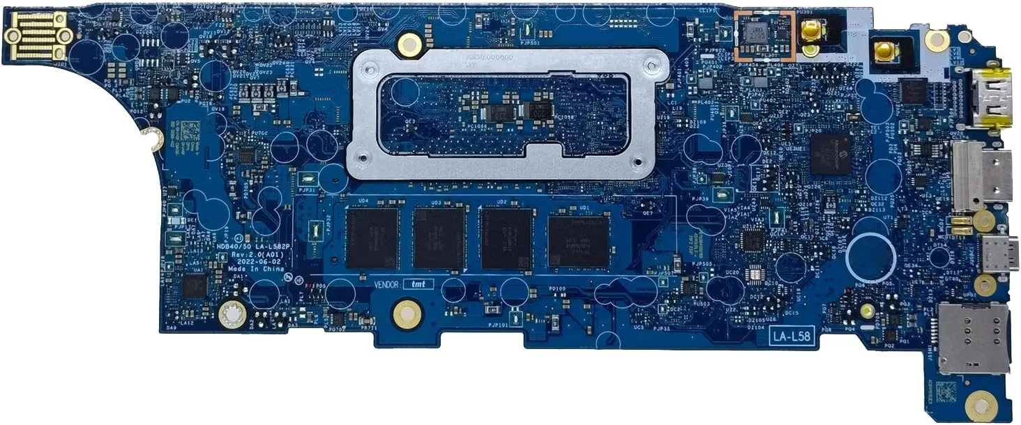 جایگزینی برای مادربرد دل Latitude 7430 مدل LA-L582P با پردازنده I5-1250P و 16 گیگابایت رم، شماره قطعه 0KYH0F