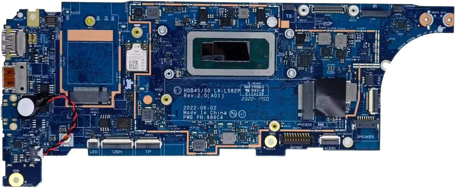 جایگزینی برای مادربرد دل Latitude 7430 مدل LA-L582P با پردازنده I5-1250P و 16 گیگابایت رم، شماره قطعه 0KYH0F جایگزینی برای مادربرد دل Latitude 7430 مدل LA-L582P با پردازنده I5-1250P و 16 گیگابایت رم، شماره قطعه 0KYH0F