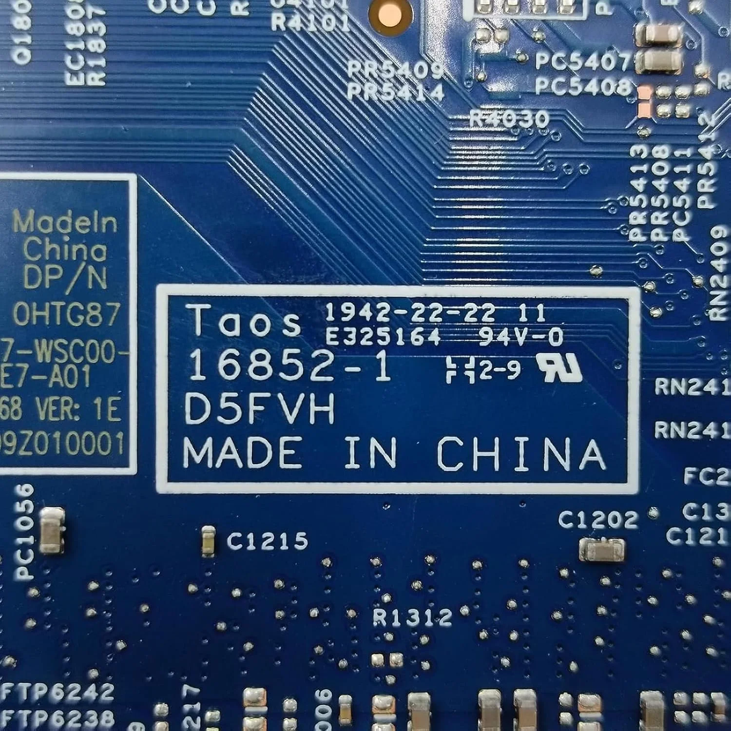 مادربرد جایگزین 0HTG87 HTG87 برای لپ تاپ Dell Latitude 3580 مدل TAOS 16852-1، پردازنده i3-6006U مادربرد جایگزین 0HTG87 HTG87 برای لپ تاپ Dell Latitude 3580 مدل TAOS 16852-1، پردازنده i3-6006U