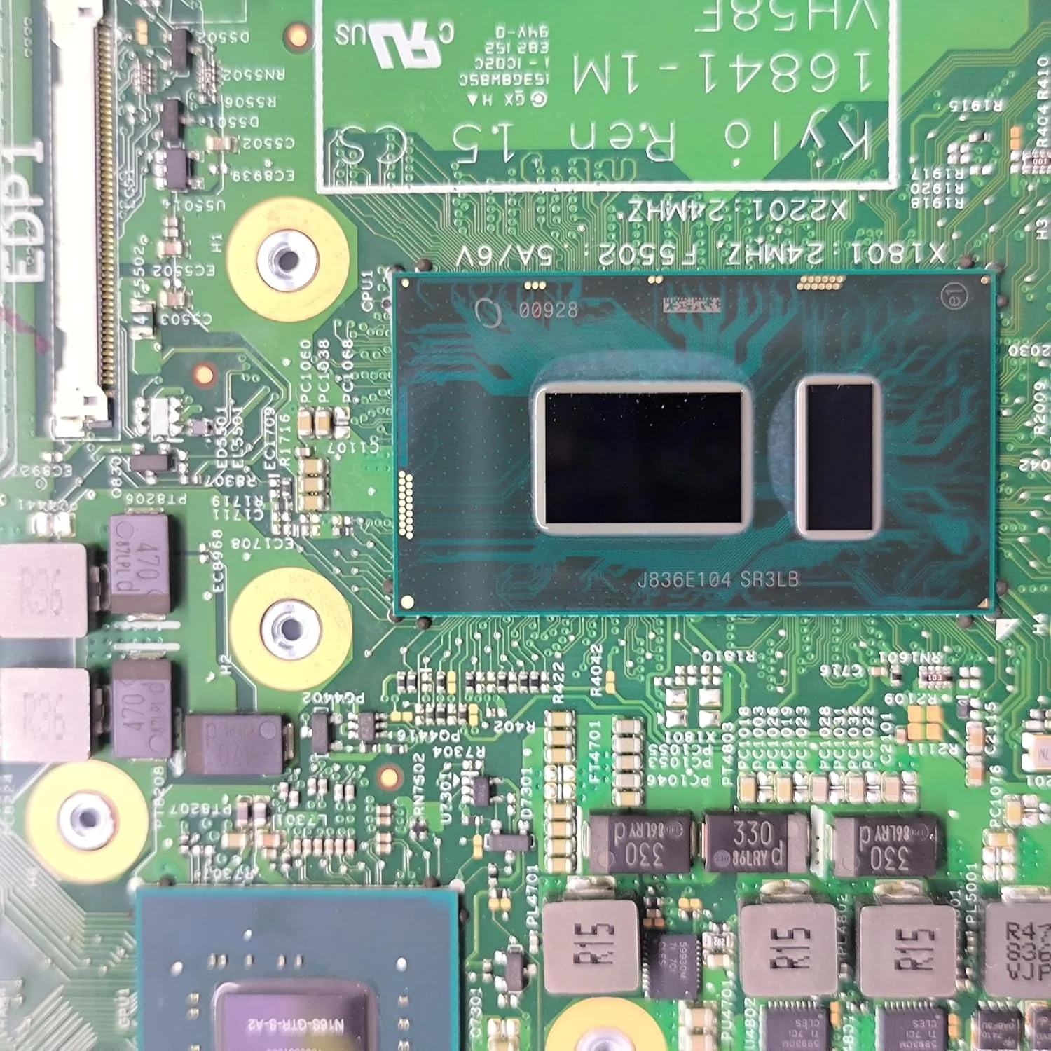 مادربرد جایگزین لپ تاپ KYLO Ren 15 CS 16841-1M برای Dell Insprion 7573 2-in-1، برد سیستم با پردازنده I5-8250U و گرافیک MX130 4GB، شماره قطعه 00DT41 0DT41