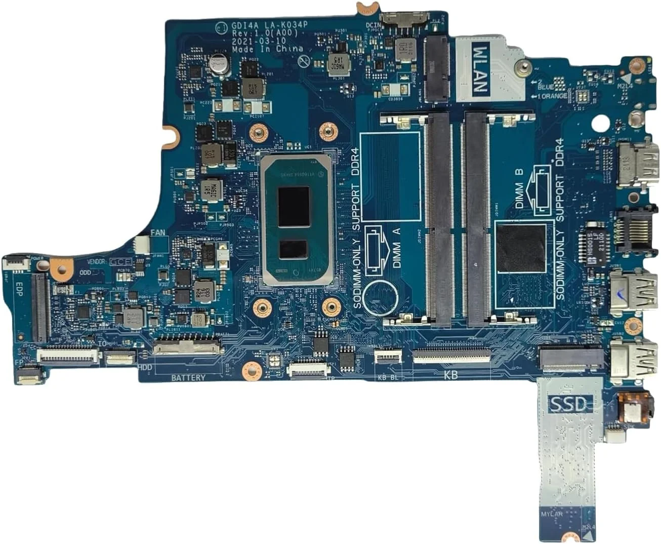 مادربرد جایگزین 0YR7KH YR7KH برای لپ تاپ Dell Inspiron 3501، مادربرد اصلی با پردازنده i3-1125G4 مدل GDI4A LA-K034P مادربرد جایگزین 0YR7KH YR7KH برای لپ تاپ Dell Inspiron 3501، مادربرد اصلی با پردازنده i3-1125G4 مدل GDI4A LA-K034P