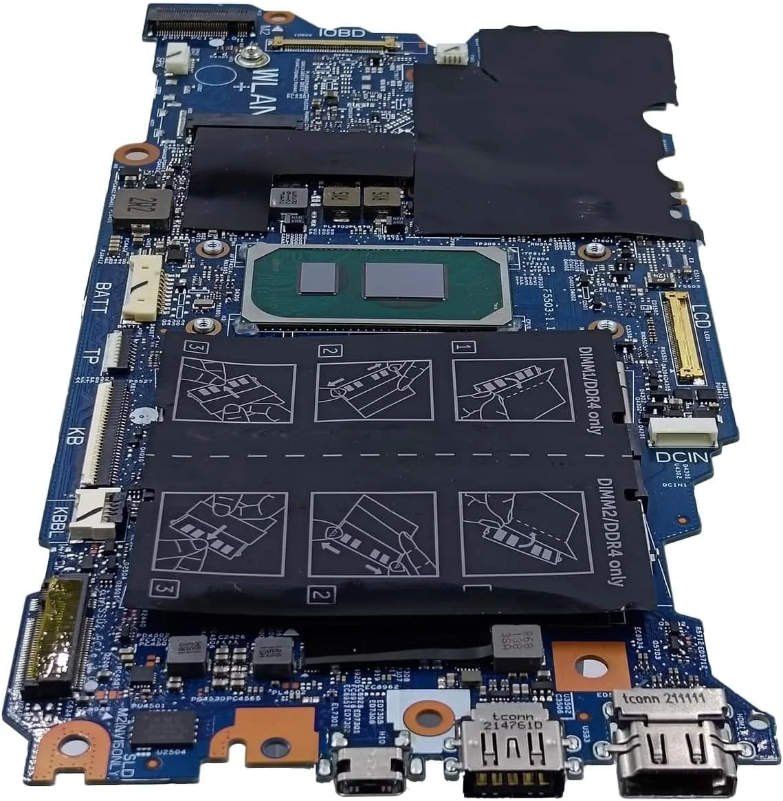 مادربرد جایگزین 076F7Y 76F7Y برای لپ تاپ دل Inspiron 5410 مدل 213109-1 Cyborg-N15 TGL، برد اصلی سیستم CPU جدید با پردازنده i7-11390H