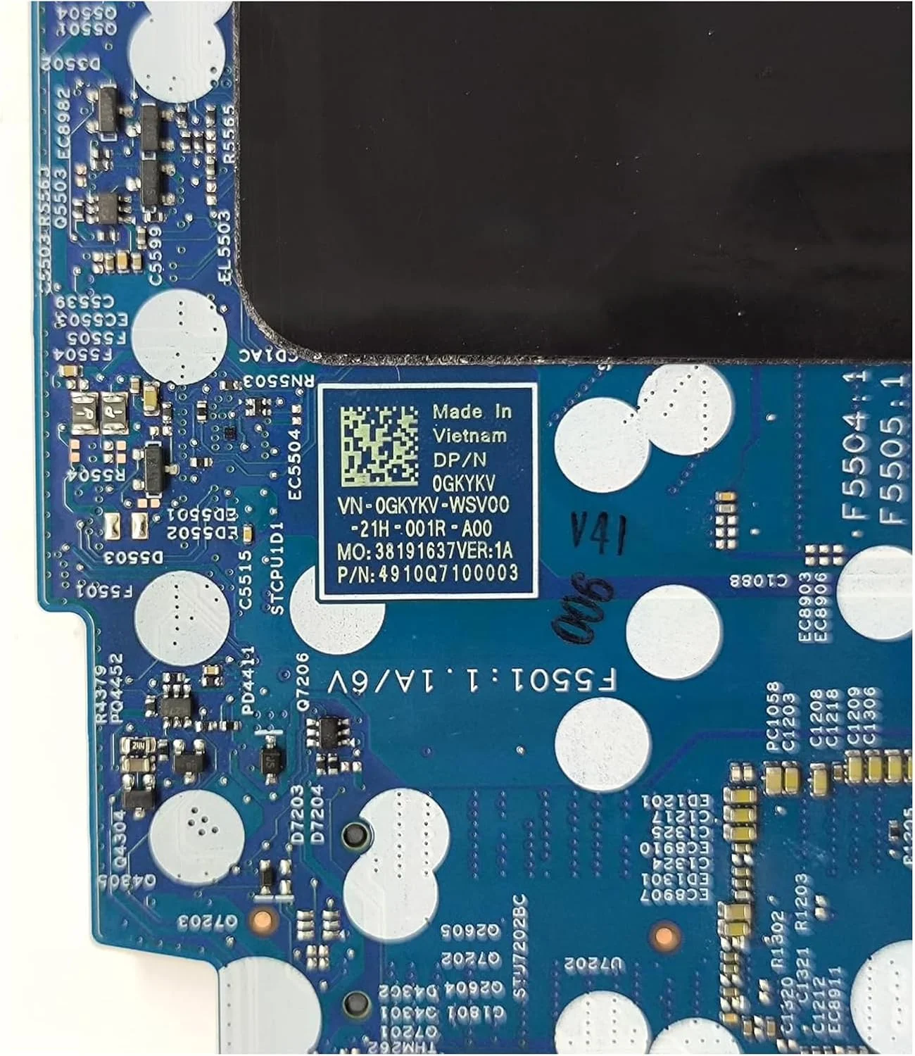 مادربرد جایگزین 0GKYKV GKYKV برای لپ تاپ Dell Inspiron 14 5425 مدل ODIN14N_16N AMD DIS 203131-1، برد اصلی سیستم با پردازنده Ryzen 5 5625U و کارت گرافیک MX550 با 2 گیگابایت حافظه