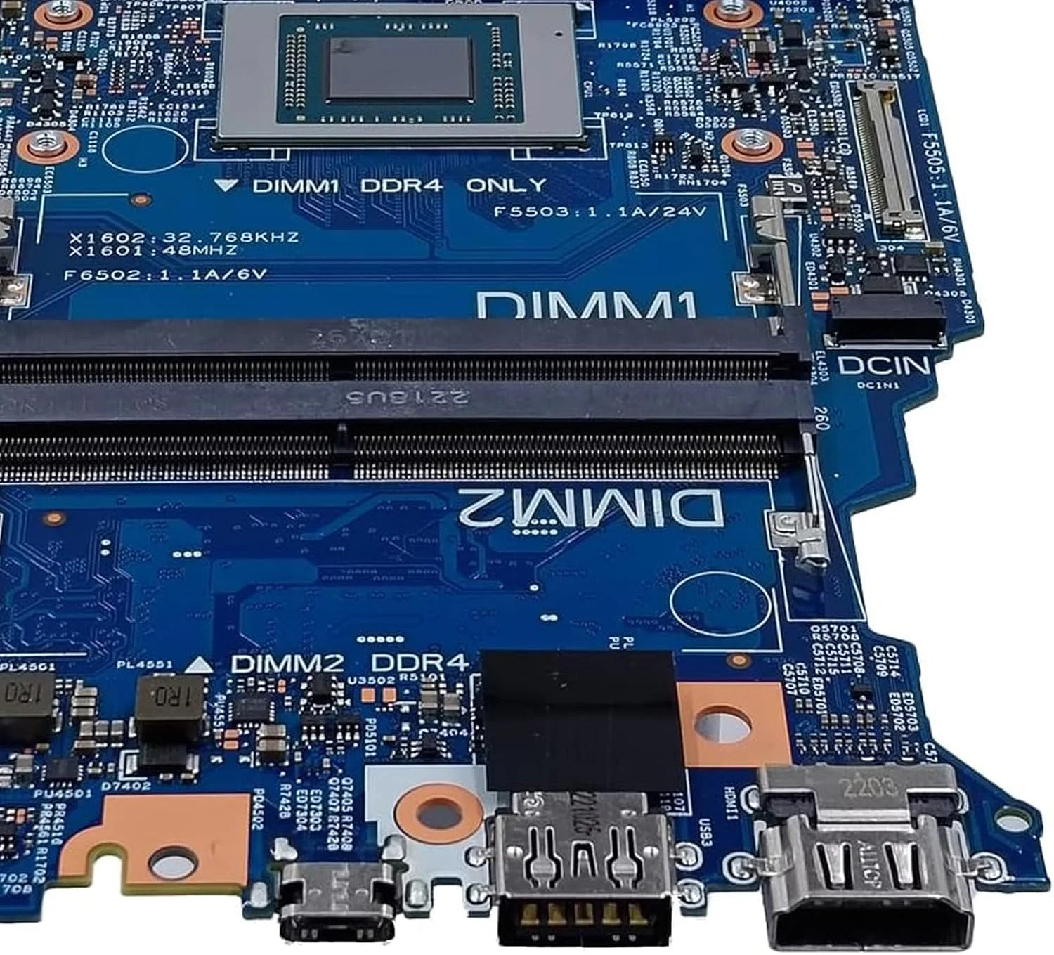 مادربرد جایگزین 0WKFHK WKFHK برای لپ تاپ دل Inspiron 5415 مدل Cyborg AMD 14N AOO 203097-1، برد اصلی سیستم با پردازنده R7-5700U