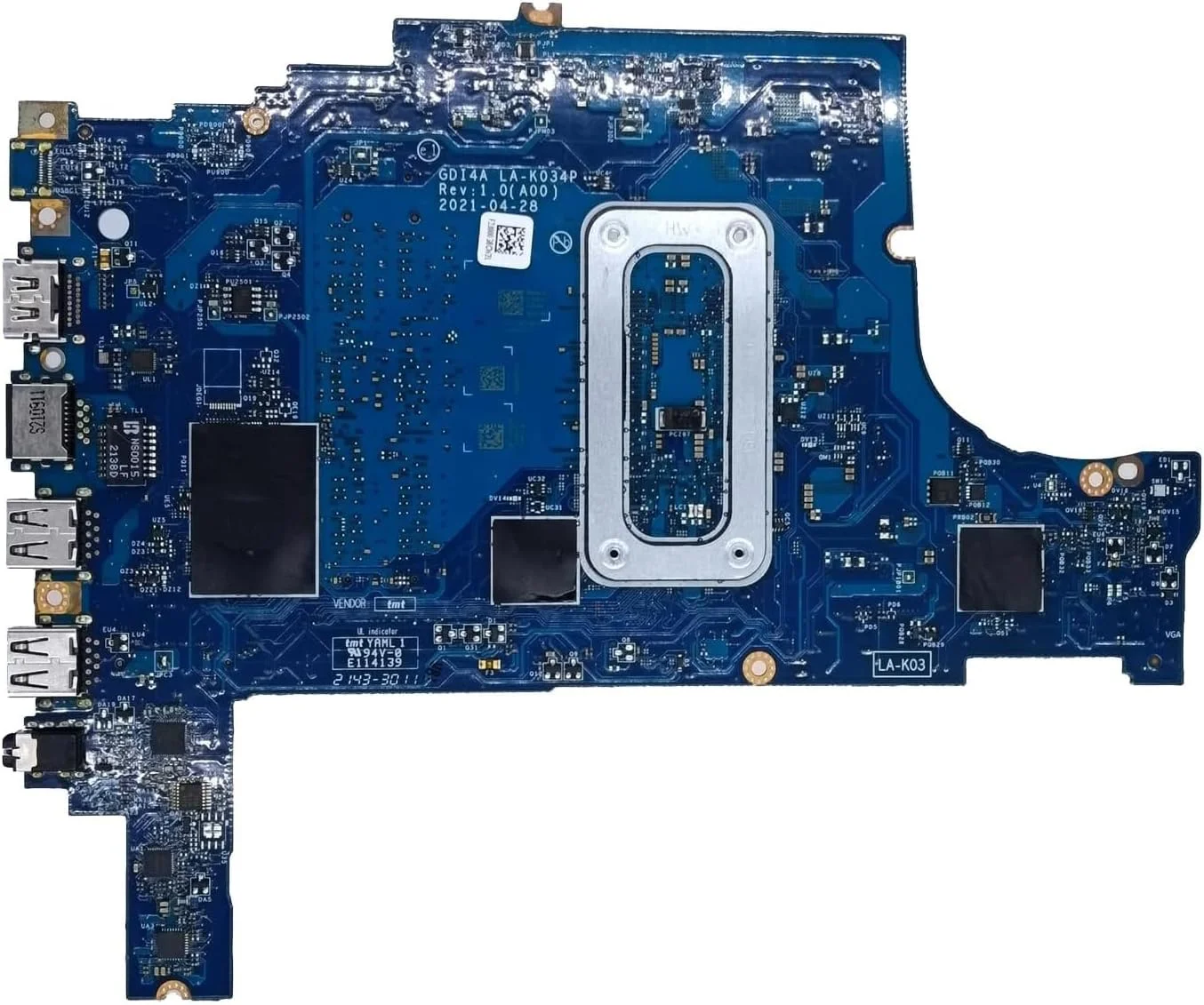 مادربرد جایگزین 0F3DD5 F3DD5 برای لپ تاپ Dell Vostro 3500 مدل GDI4A LA-K034P با پردازنده i7-1165G7 مادربرد جایگزین 0F3DD5 F3DD5 برای لپ تاپ Dell Vostro 3500 مدل GDI4A LA-K034P با پردازنده i7-1165G7