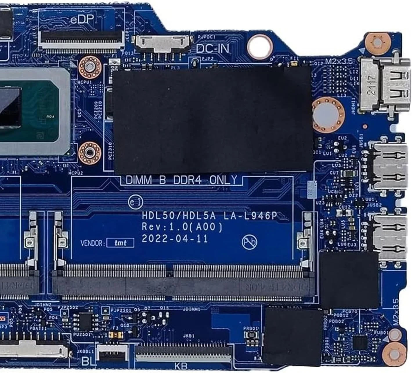 جایگزین مادربرد لپ تاپ دل اینسپایرون 15 3520 مدل 093NVT 93NVT، برد اصلی سیستم HDL50/HDL5A LA-L946P با پردازنده 7305
