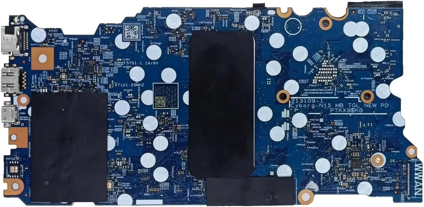 مادربرد جایگزین 076F7Y 76F7Y برای لپ تاپ دل Inspiron 5410 مدل 213109-1 Cyborg-N15 TGL، برد اصلی سیستم CPU جدید با پردازنده i7-11390H