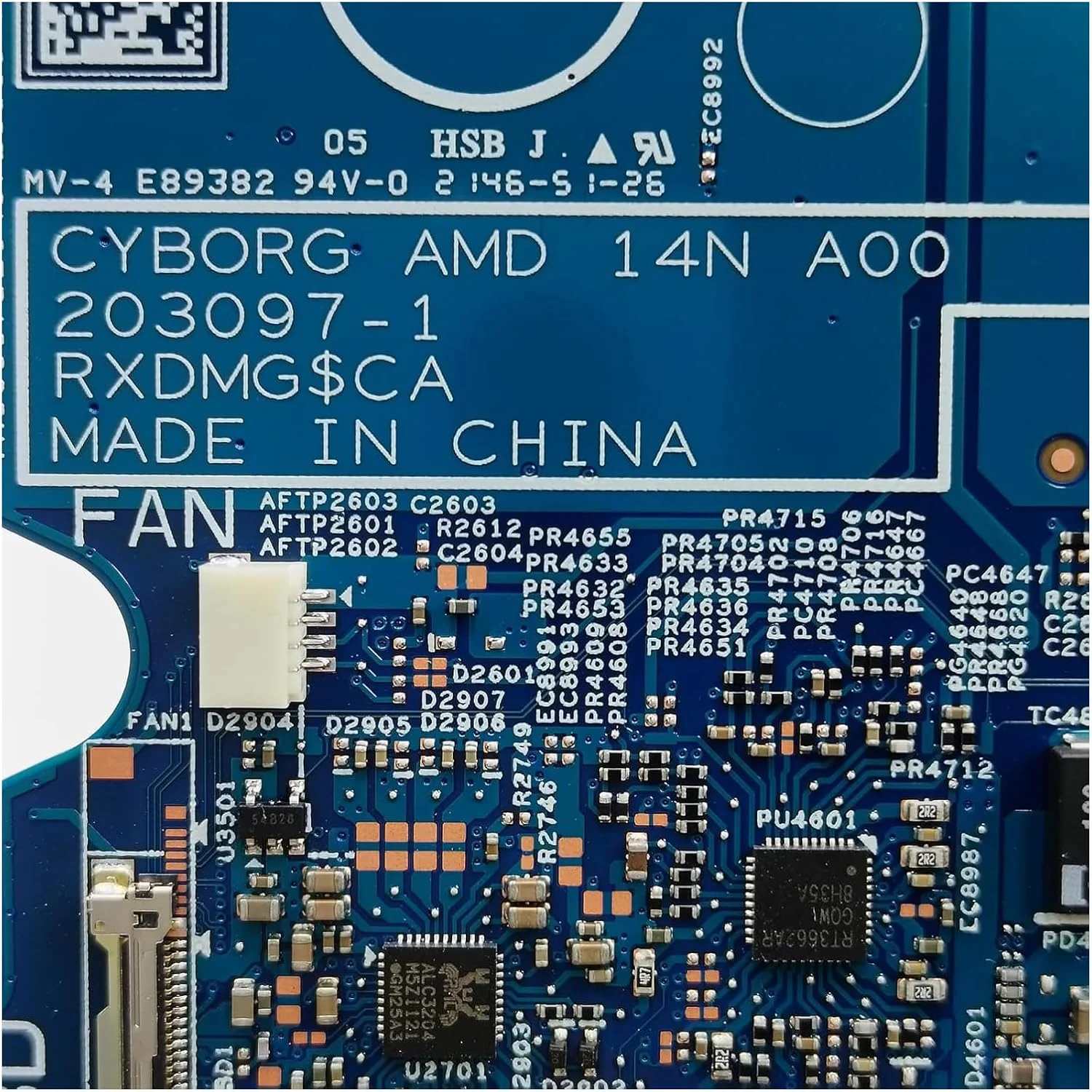 مادربرد جایگزین 0WKFHK WKFHK برای لپ تاپ دل Inspiron 5415 مدل Cyborg AMD 14N AOO 203097-1، برد اصلی سیستم با پردازنده R7-5700U