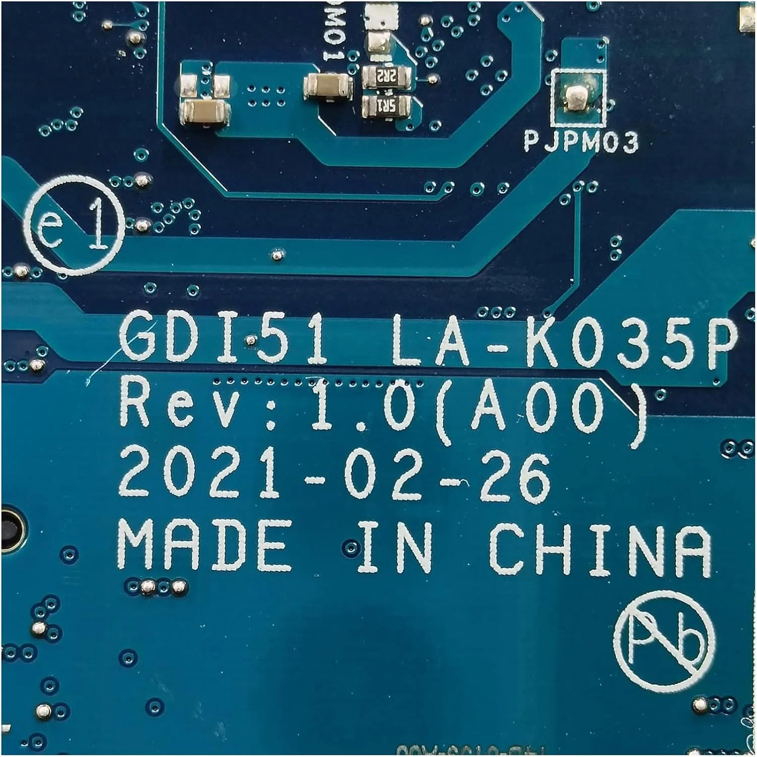 مادربرد جایگزین 0Y2CMN Y2CMN برای لپ تاپ Dell Vostro 3501 مدل GDI51 LA-K035P، پردازنده i3-1005G1