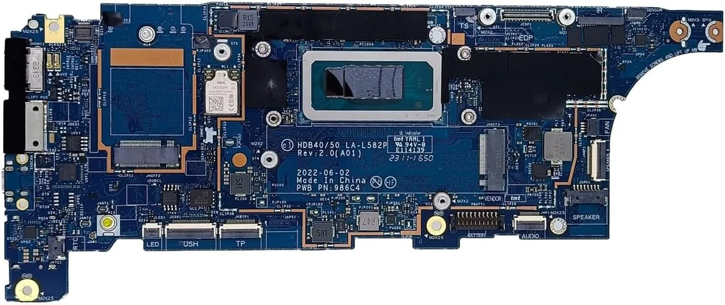 مادربرد جایگزین 0TW467 TW467 برای لپ تاپ دل Latitude 7430 مدل HDB40/50 LA-L582P، پردازنده I7-1270P و 32 گیگابایت رم مادربرد جایگزین 0TW467 TW467 برای لپ تاپ دل Latitude 7430 مدل HDB40/50 LA-L582P، پردازنده I7-1270P و 32 گیگابایت رم
