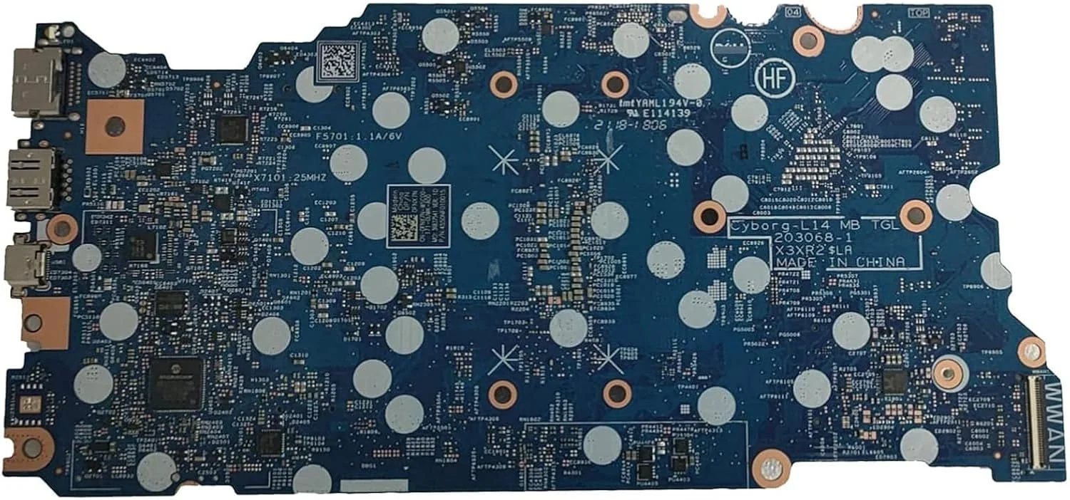 جایگزین 0FNX7N FNX7N برای مادربرد لپ تاپ Dell Latitude 3520 مدل Cyborg-L14 MB TGL 203068-1، برد اصلی سیستم با پردازنده i7-1165G7