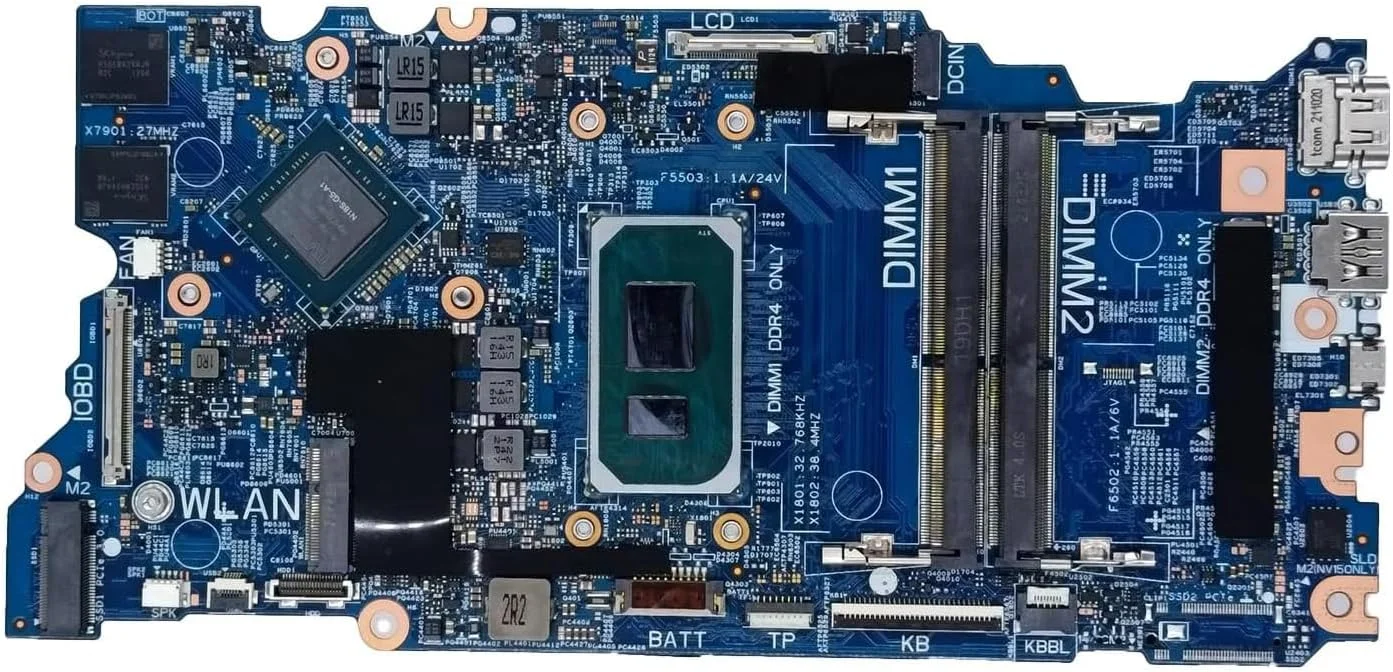 مادربرد جایگزین 0WC6D7 WC6D7 برای لپ تاپ Dell Latitude 3520 مدل Cyborg-L14 TGL 203068-1، پردازنده اصلی i5-1135G7 و کارت گرافیک MX450 2GB