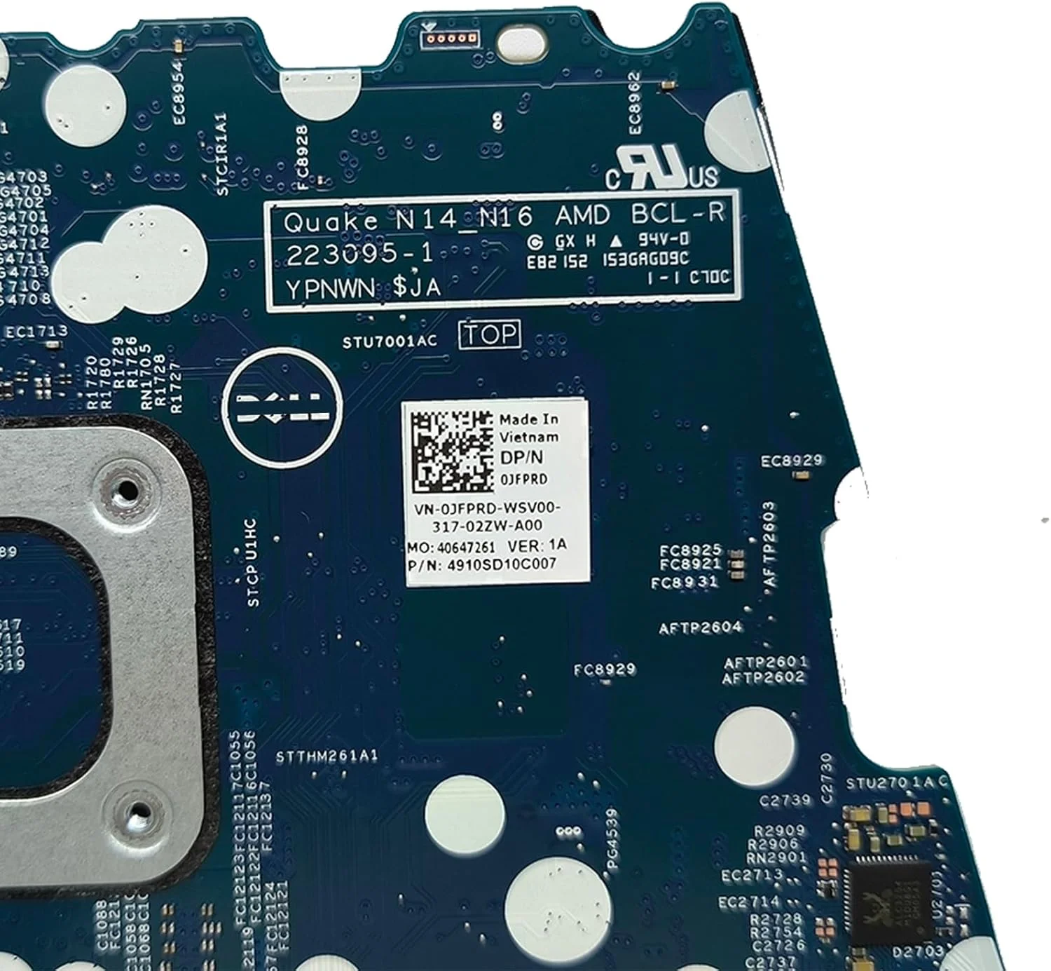 مادربرد جایگزین 0JFPRD JFPRD برای لپ تاپ Dell Inspiron 16 5635 مدل Quake N14_N16 AMD BCL-R223095-1، پردازنده Ryzen 5 7530U و 16 گیگابایت رم