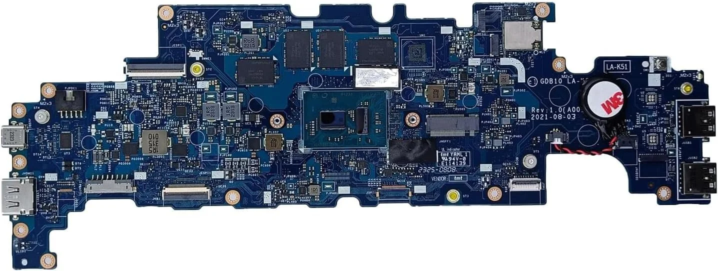 مادربرد جایگزین 0M12DJ M12DJ برای لپ تاپ دل Latitude 3120 مدل GDB10 LA-K511P، پردازنده N6000 و 4 گیگابایت رم