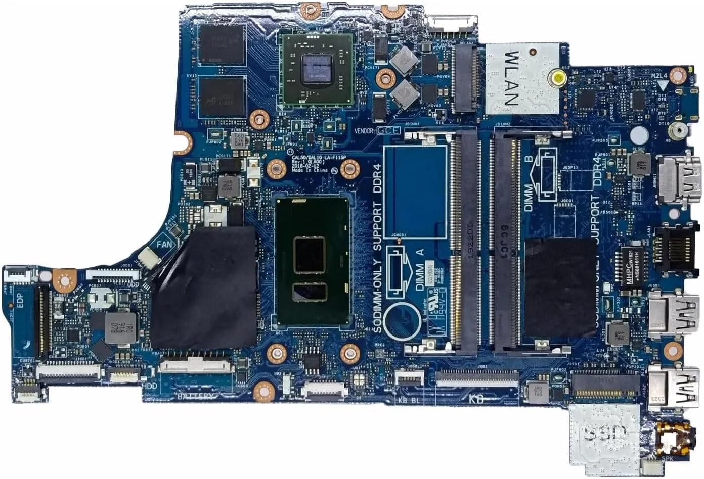 مادربرد جایگزین 0KPT7N KPT7N برای لپ تاپ دل Inspiron 5570 مدل CAL50 DAL10 LA-F115P، پردازنده اصلی i7-7500U و گرافیک Radeon 530 با حافظه 4 گیگابایت مادربرد جایگزین 0KPT7N KPT7N برای لپ تاپ دل Inspiron 5570 مدل CAL50 DAL10 LA-F115P، پردازنده اصلی i7-7500U و گرافیک Radeon 530 با حافظه 4 گیگابایت