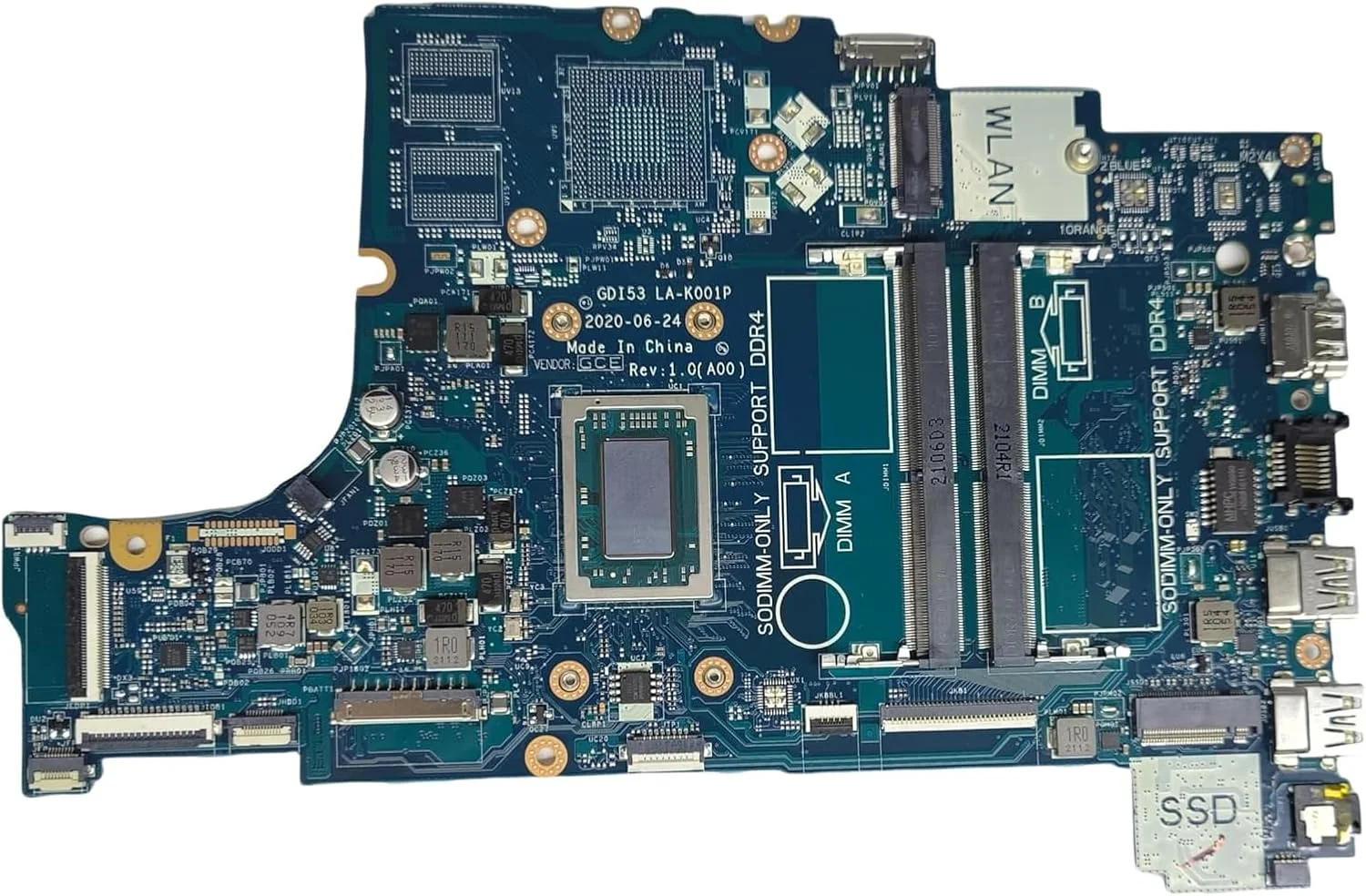 مادربرد جایگزین 0DRFWY DRFWY برای لپ تاپ Dell inspiron 3505 مدل GDI53 LA-K001P، پردازنده Ryzen 7 3700U