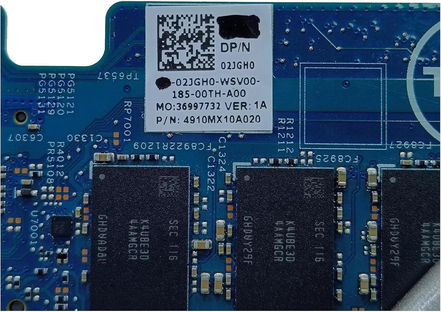 مادربرد جایگزین دل Inspiron 5310 مدل 02JGH0 2JGH0، بورد اصلی سیستم M00NKNIGHT N13 TGL 203009-1، پردازنده i7-11390H، رم 16 گیگابایت، MX450 2 گیگابایت