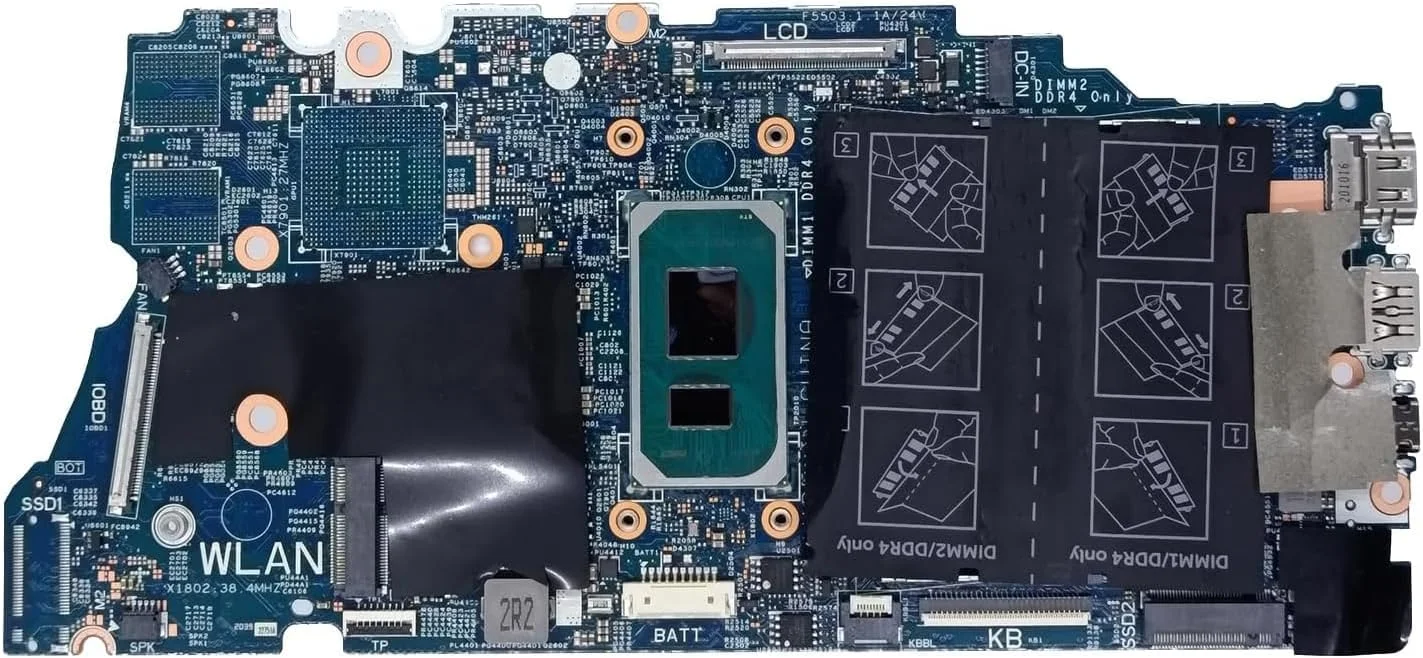جایگزینی مادربرد لپ تاپ Dell Inspiron 5406 2-in-1 مدل 0FW6F0 FW6F0، برد اصلی سیستم HELCAT 14 TGL 8L 19860-1 با پردازنده i5-1135G7