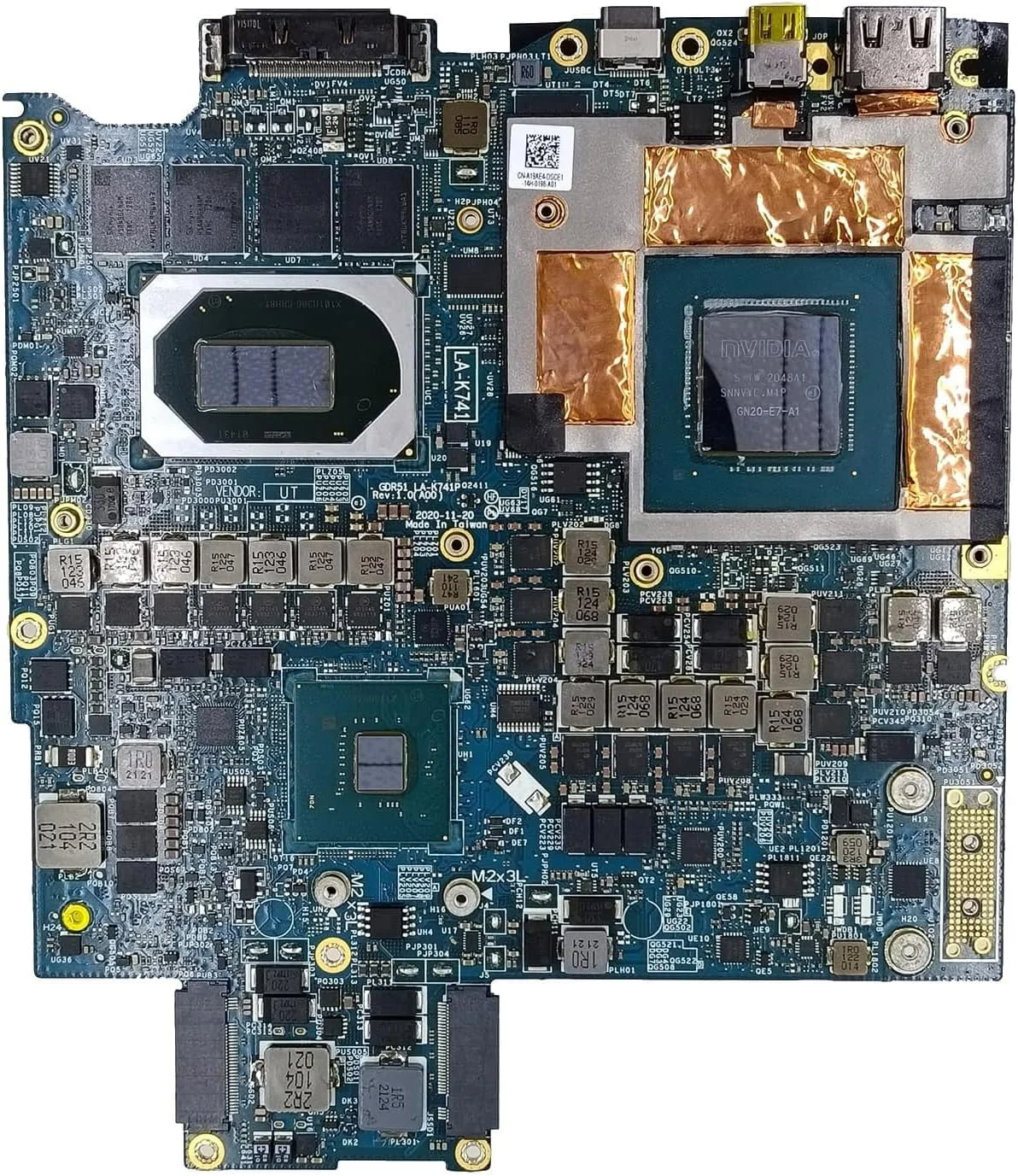 مادربرد جایگزین 0MP3GR برای لپ تاپ های Dell Alienware M15 R4 و M17 R4 مدل LA-K741P، پردازنده i9-10980HK، رم 32 گیگابایت و RTX 3080 با 16 گیگابایت حافظه