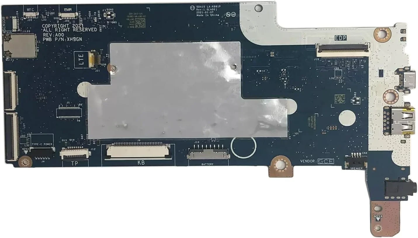 مادربرد جایگزین 0WTFWV WTFWV برای لپ تاپ دل Chromebook 3100 مدل EDA10 LA-K991P، پردازنده N4020 دو هسته ای 1.1 گیگاهرتز، 4 گیگابایت رم، 32 گیگابایت حافظه (مناسب برای CHROMEBOOK 3100 2-in-1 نیست)