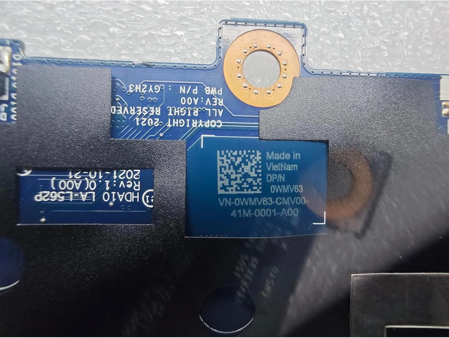 مادربرد جایگزین 0WMV63 WMV63 برای لپ تاپ دل Chromebook 3110 مدل HDA10 LA-L562P، پردازنده N5100، رم 8 گیگابایتی، حافظه 64 گیگابایتی (مناسب برای CHROMEBOOK 3110 2-in-1 نیست)