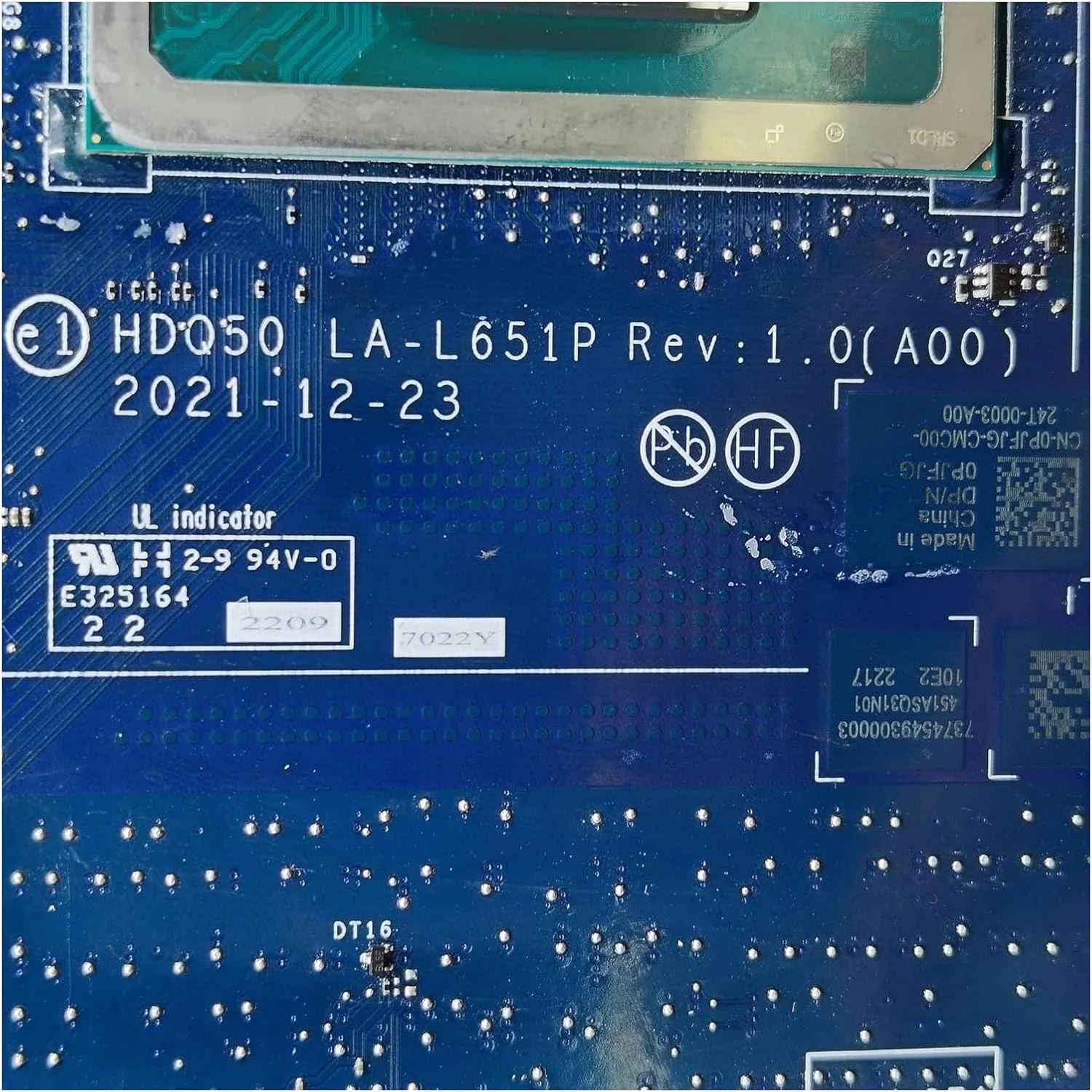 مادربرد جایگزین 0PJFJG PJFJG برای لپ تاپ Dell Alienware M15 R7 مدل HDQ50 LA-L651P، پردازنده i7-12700H و کارت گرافیک RTX 3070 Ti 8GB مادربرد جایگزین 0PJFJG PJFJG برای لپ تاپ Dell Alienware M15 R7 مدل HDQ50 LA-L651P، پردازنده i7-12700H و کارت گرافیک RTX 3070 Ti 8GB