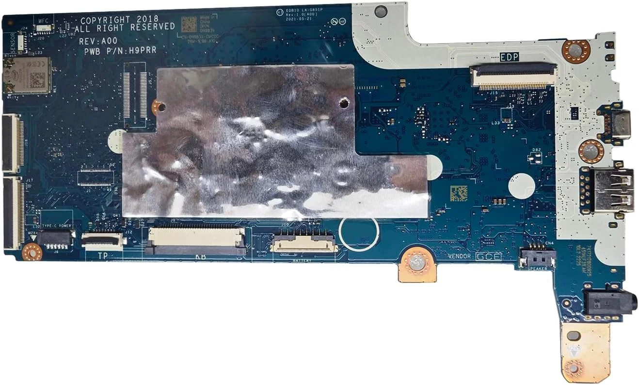 مادربرد جایگزین 01Y3PF 1Y3PF برای لپ تاپ Dell Chromebook 3100 با 4 گیگابایت رم، 16 گیگابایت حافظه و پردازنده N4000