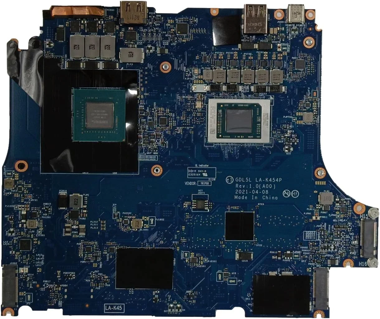 مادربرد جایگزین برای دل Alienware M15 R5 مدل GDL5L LA-K454P، دارای پردازنده R7-5800H و کارت گرافیک RTX 3050 Ti 4GB، بدون رابط اتصال کیبورد، شماره قطعه 05M7R3 5M7R3 مادربرد جایگزین برای دل Alienware M15 R5 مدل GDL5L LA-K454P، دارای پردازنده R7-5800H و کارت گرافیک RTX 3050 Ti 4GB، بدون رابط اتصال کیبورد، شماره قطعه 05M7R3 5M7R3