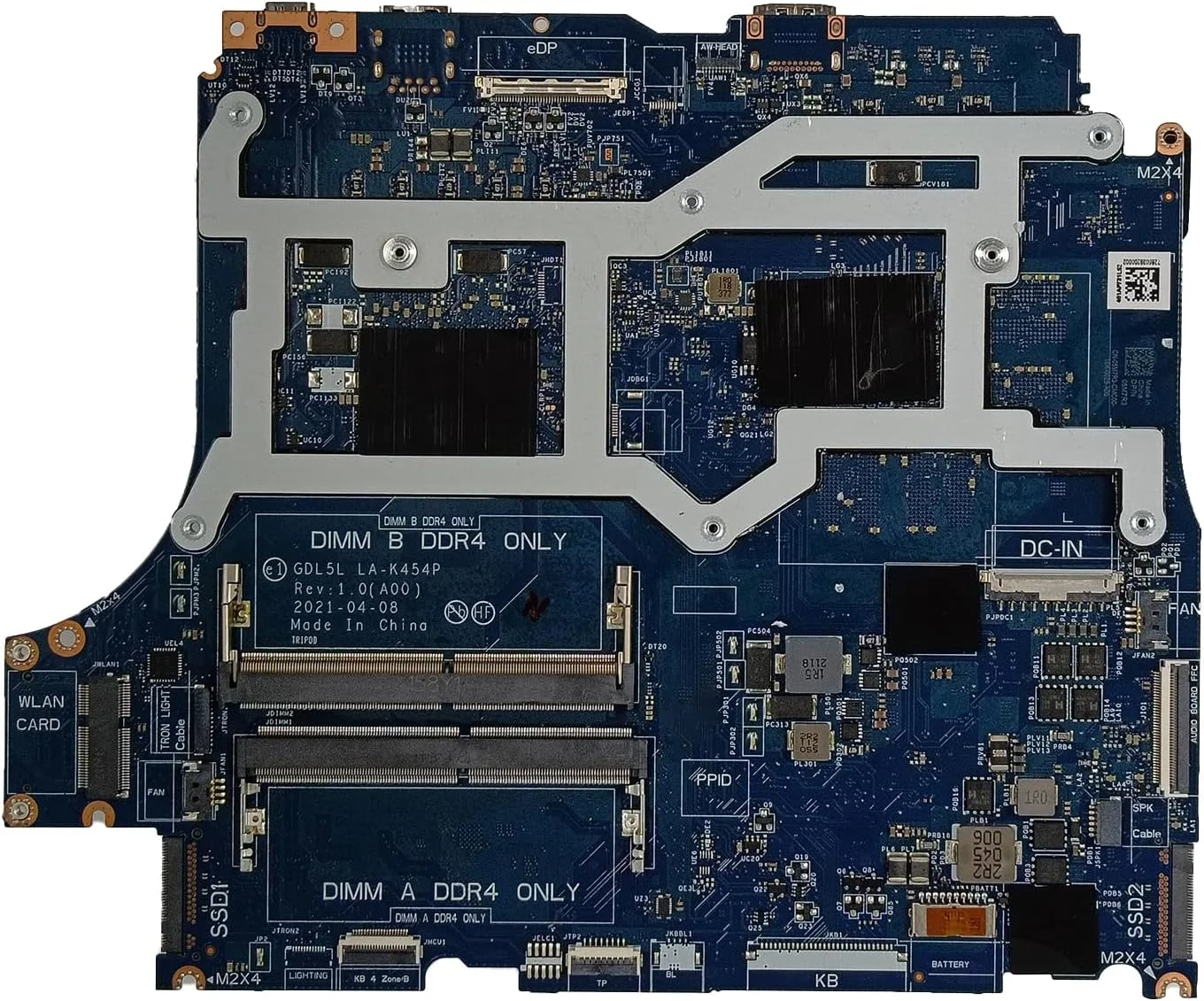 مادربرد جایگزین برای دل Alienware M15 R5 مدل GDL5L LA-K454P، دارای پردازنده R7-5800H و کارت گرافیک RTX 3050 Ti 4GB، بدون رابط اتصال کیبورد، شماره قطعه 05M7R3 5M7R3 مادربرد جایگزین برای دل Alienware M15 R5 مدل GDL5L LA-K454P، دارای پردازنده R7-5800H و کارت گرافیک RTX 3050 Ti 4GB، بدون رابط اتصال کیبورد، شماره قطعه 05M7R3 5M7R3