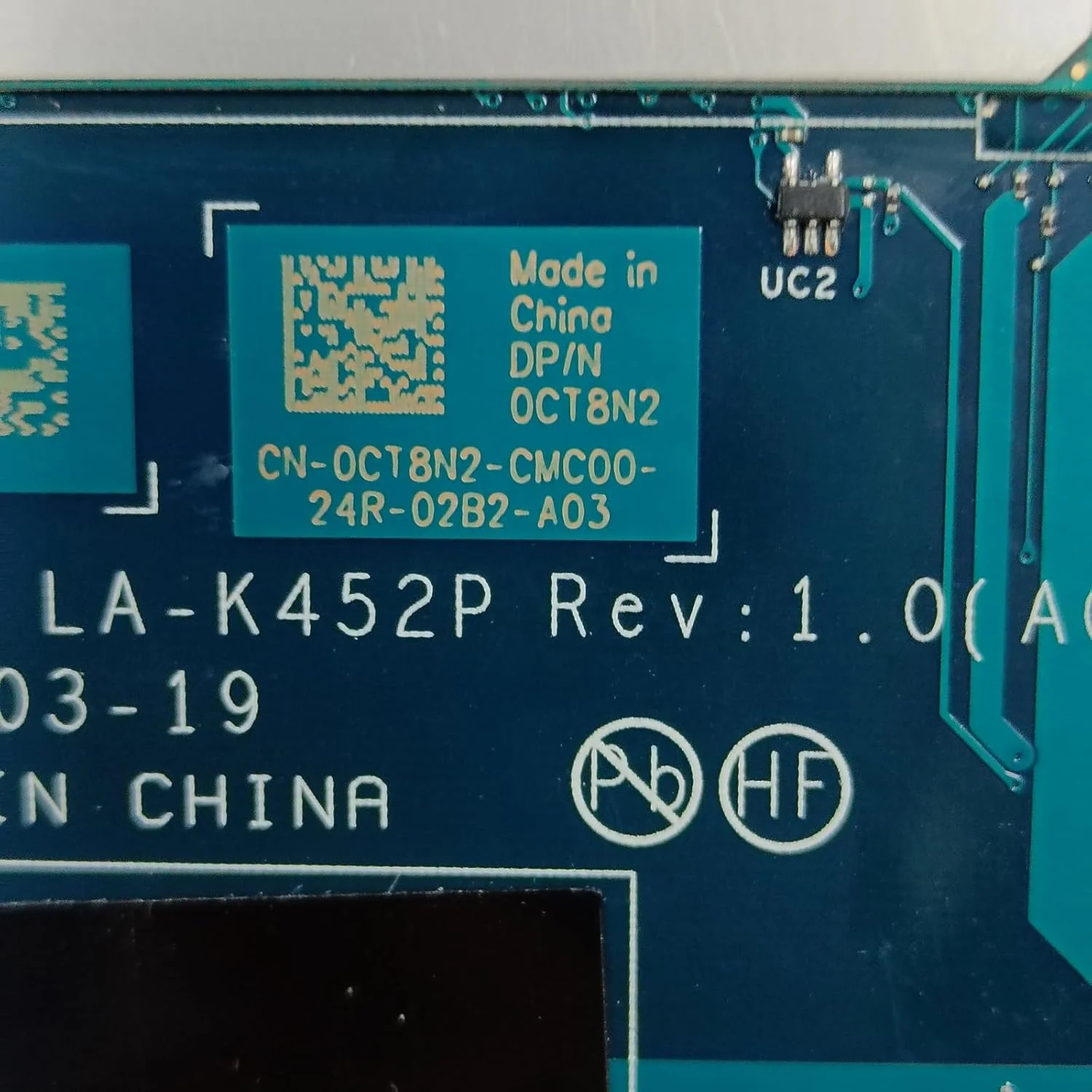 مادربرد جایگزین برای دل Alienware M15 R6 مدل GDP50 LA-K452P، پردازنده i5-11400H، کارت گرافیک RTX 3060 6GB، شماره قطعه 0CT8N2 CT8N2 مادربرد جایگزین برای دل Alienware M15 R6 مدل GDP50 LA-K452P، پردازنده i5-11400H، کارت گرافیک RTX 3060 6GB، شماره قطعه 0CT8N2 CT8N2