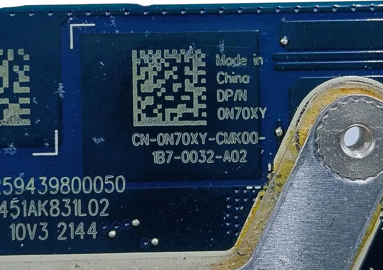 جایگزینی برای مادربرد Dell Alienware M17 R3 M15 R3 مدل LA-J521P با پردازنده i7-10750H، رم 16 گیگابایتی و کارت گرافیک RTX 2070 8GB، شماره قطعه 0N70XY N70XY