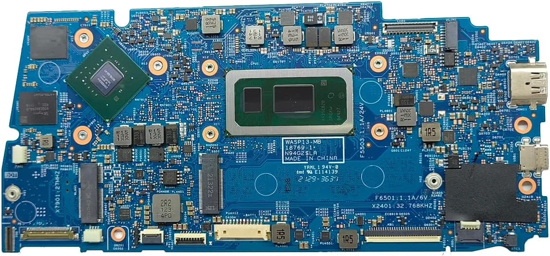 مادربرد جایگزین لپ تاپ WASP13-MB 18769-1 برای Dell Insprion 7391، پردازنده i7-10510U، رم 8 گیگابایتی، MX250 2G، 013PV8 13PV8 مادربرد جایگزین لپ تاپ WASP13-MB 18769-1 برای Dell Insprion 7391، پردازنده i7-10510U، رم 8 گیگابایتی، MX250 2G، 013PV8 13PV8