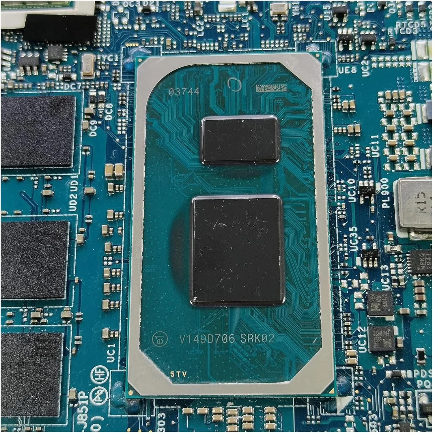 مادربرد جایگزین 0NVVG0 NVVG0 برای لپ تاپ Dell XPS 13 9310 2-in-1 مدل LA-J851P، پردازنده i7-1165G7 و 16 گیگابایت رم