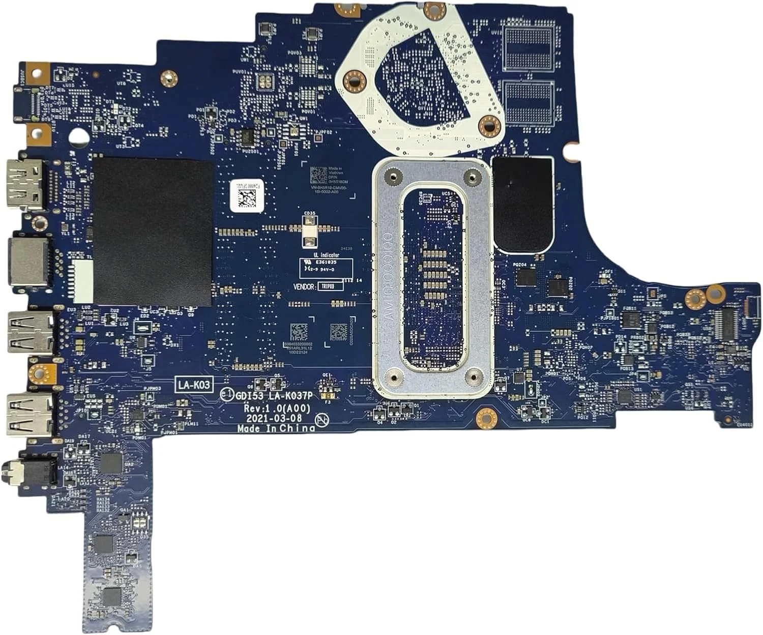 جایگزین مادربرد لپ تاپ دل Vostro 3405 مدل 0H5R18 H5R18، برد اصلی سیستم GDI53 LA-K037P با پردازنده 3150U جایگزین مادربرد لپ تاپ دل Vostro 3405 مدل 0H5R18 H5R18، برد اصلی سیستم GDI53 LA-K037P با پردازنده 3150U