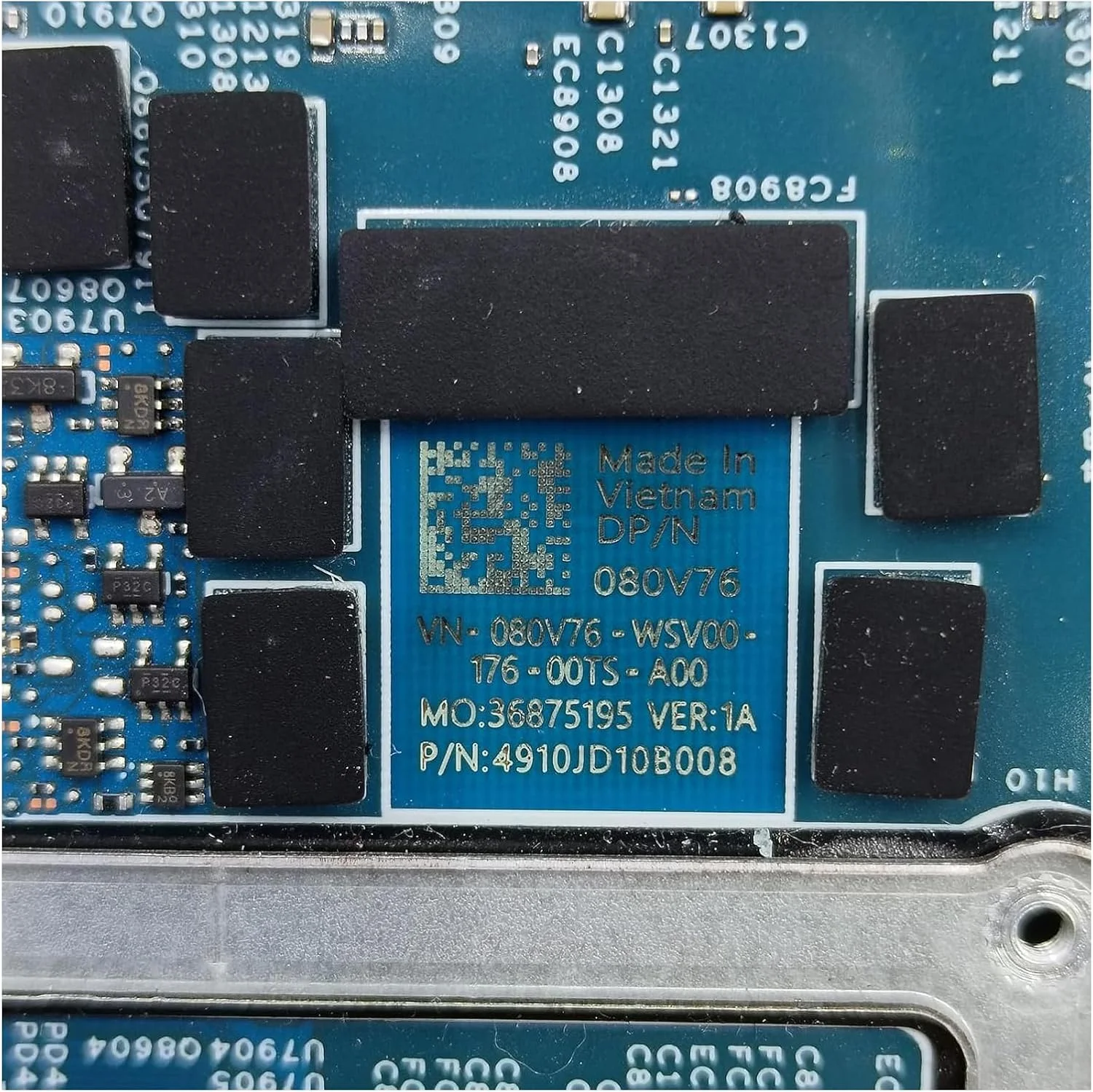 مادربرد جایگزین 080V76 برای لپ تاپ Dell XPS I7 9710 مدل 19876-1، برد اصلی سیستم با پردازنده i9-11900H و کارت گرافیک RTX3060 6GB