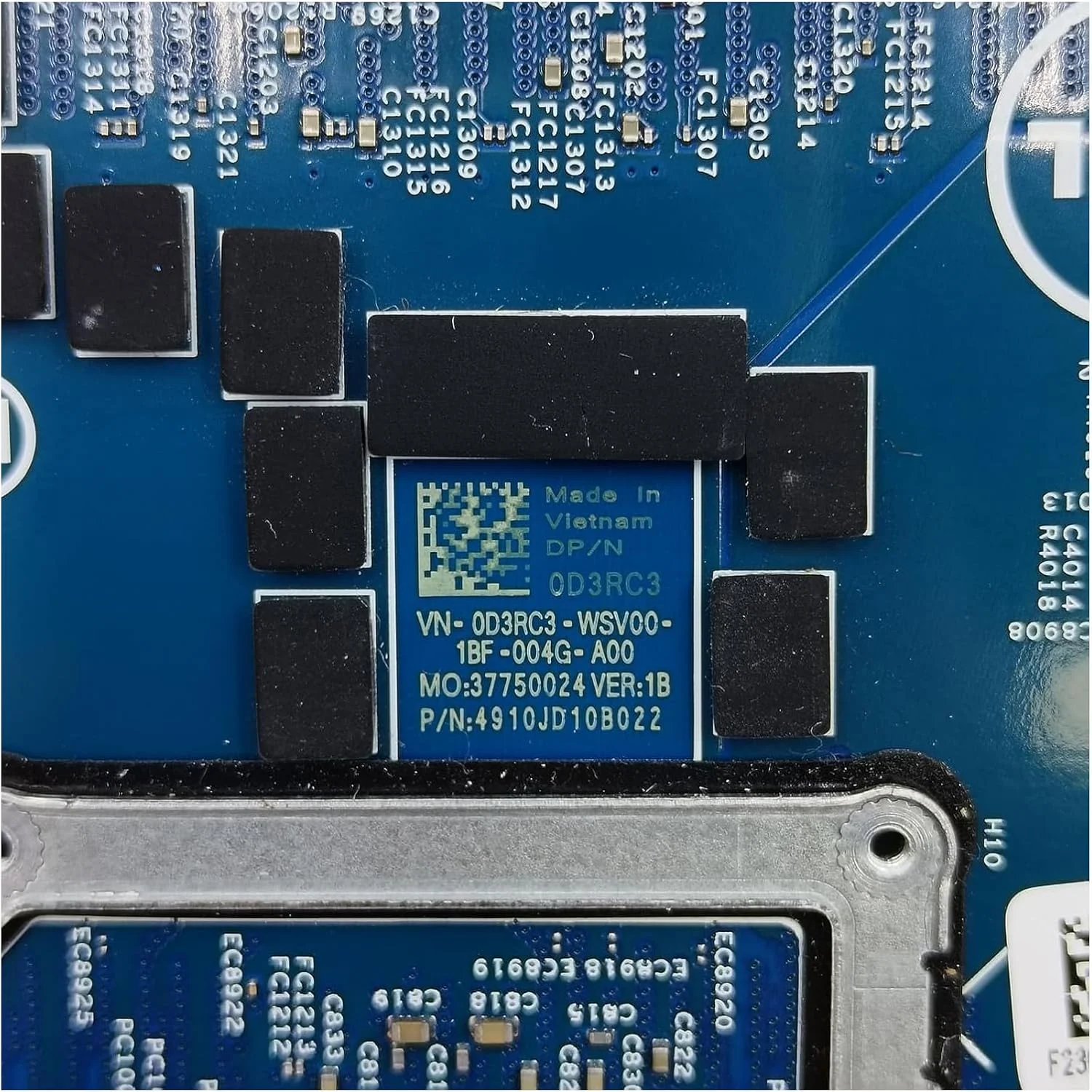 مادربرد جایگزین 0D3RC3 D3RC3 برای لپ تاپ Dell XPS 17 9710 مدل 19873-2، برد اصلی سیستم با پردازنده i7-11800H و کارت گرافیک RTX3050 با حافظه 4 گیگابایت