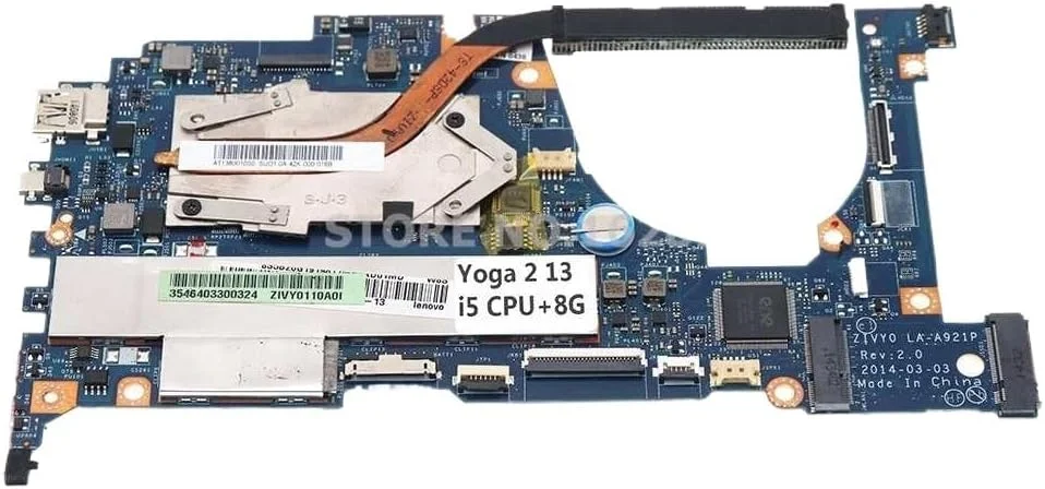 مادربرد لپ تاپ ZIVY0 LA-A921P برای Yoga 2 13 با پردازنده I5-4200U/I5-4210U +8G +هیت سینک (پردازنده I5 با 4 گیگابایت رم) مادربرد لپ تاپ ZIVY0 LA-A921P برای Yoga 2 13 با پردازنده I5-4200U/I5-4210U +8G +هیت سینک (پردازنده I5 با 4 گیگابایت رم)