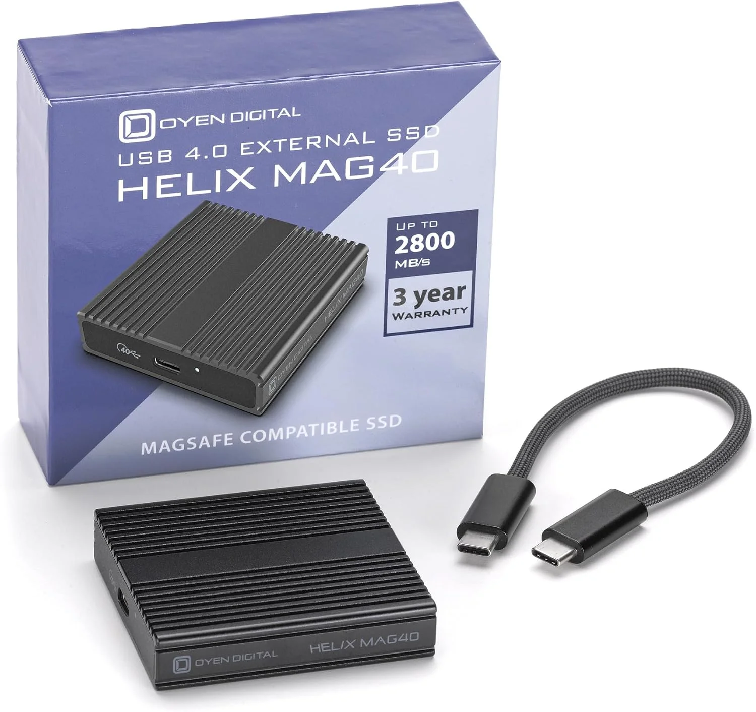 حافظه اس اس دی اکسترنال قابل حمل آهنربایی Oyen Digital Helix Mag40 با ظرفیت 4 ترابایت و رابط USB4، سرعت تا 2800 مگابایت بر ثانیه حافظه اس اس دی اکسترنال قابل حمل آهنربایی Oyen Digital Helix Mag40 با ظرفیت 4 ترابایت و رابط USB4، سرعت تا 2800 مگابایت بر ثانیه