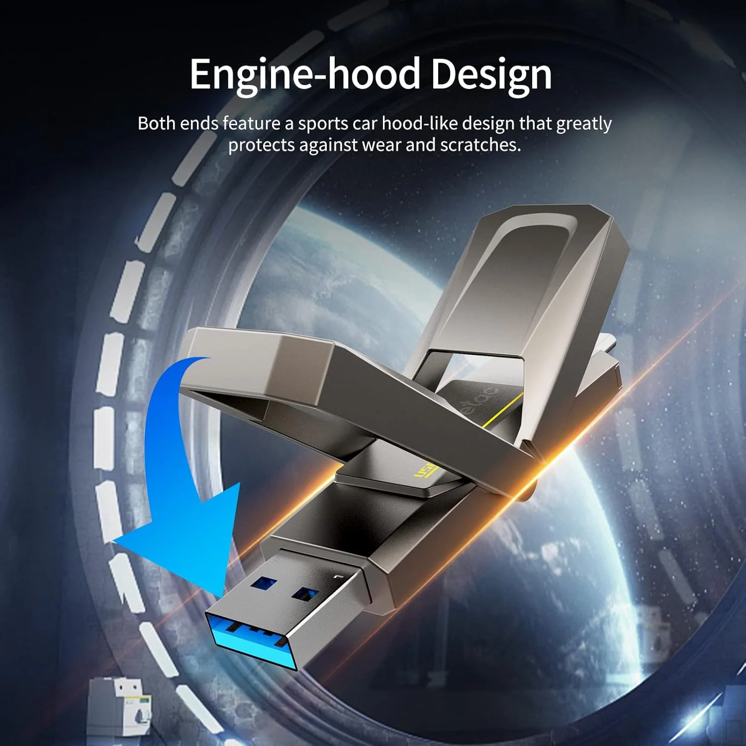 درایو حالت جامد USB قابل حمل اکسترنال Netac US5 با ظرفیت 256 گیگابایت، دارای رابط دوگانه Type-C و USB 3.2 برای تلفن هوشمند، کامپیوتر و نوت بوک