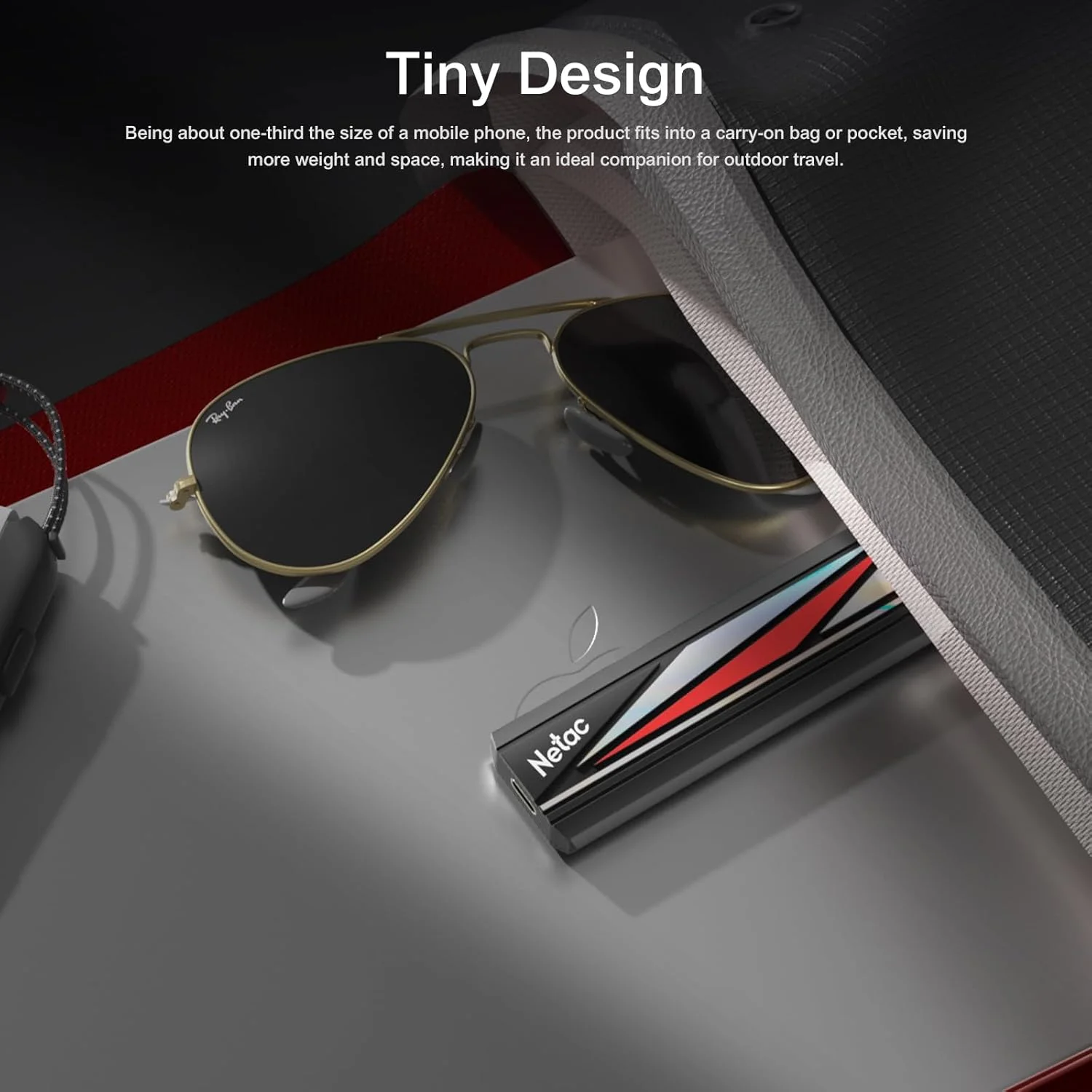 درایو حالت جامد اکسترنال قابل حمل اکستریم Netac با ظرفیت 2 ترابایت، سرعت خواندن تا 2000 مگابایت بر ثانیه و سرعت نوشتن 1700 مگابایت بر ثانیه، USB 3.2 Gen.2، مناسب برای سفر کاری و پشتیبانی از Win to Go، مدل ZX20L