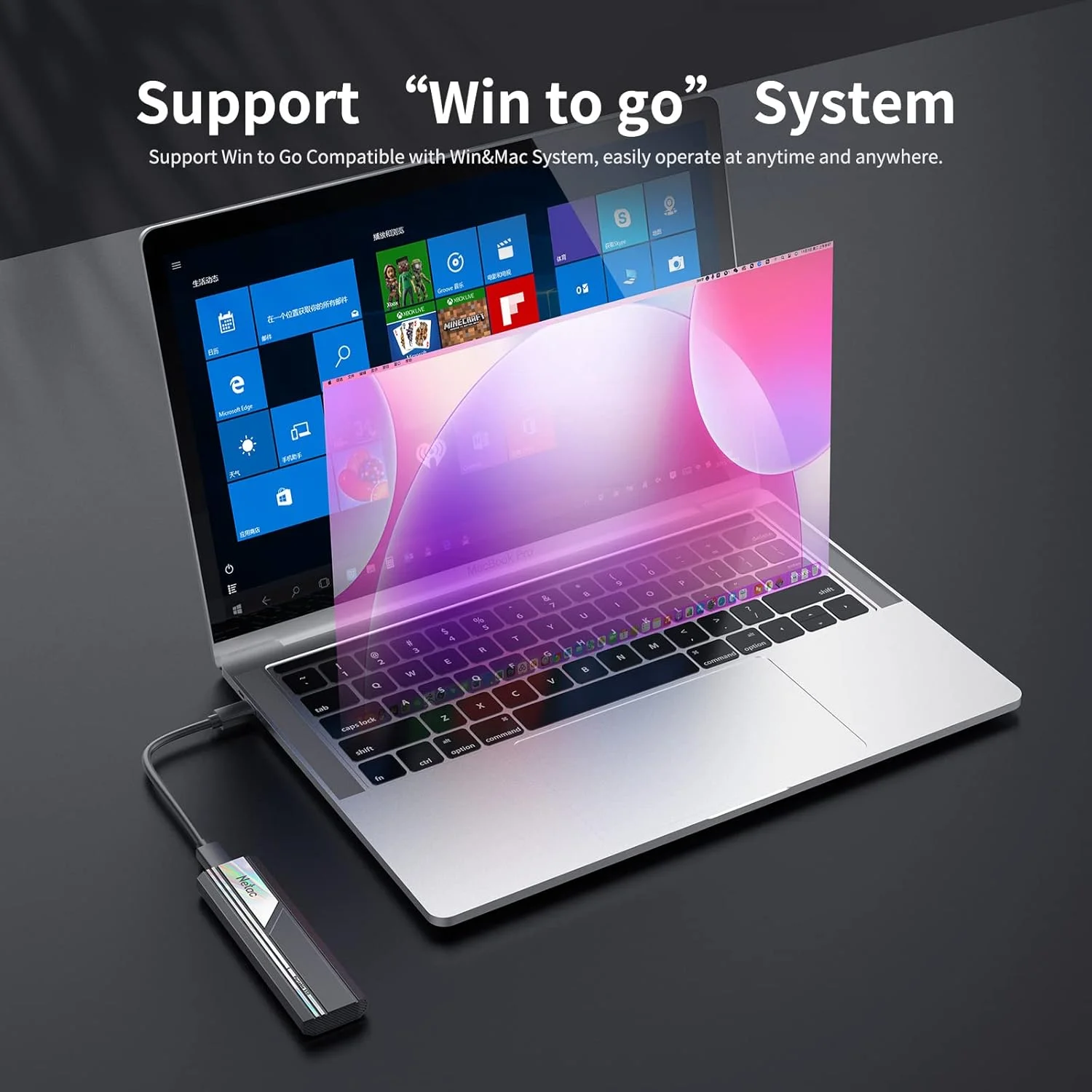 درایو حالت جامد اکسترنال NVMe قابل حمل 2 ترابایتی Netac ZX10 Extreme، USB-C، سرعت خواندن تا 1050 مگابایت بر ثانیه، مشکی درایو حالت جامد اکسترنال NVMe قابل حمل 2 ترابایتی Netac ZX10 Extreme، USB-C، سرعت خواندن تا 1050 مگابایت بر ثانیه، مشکی