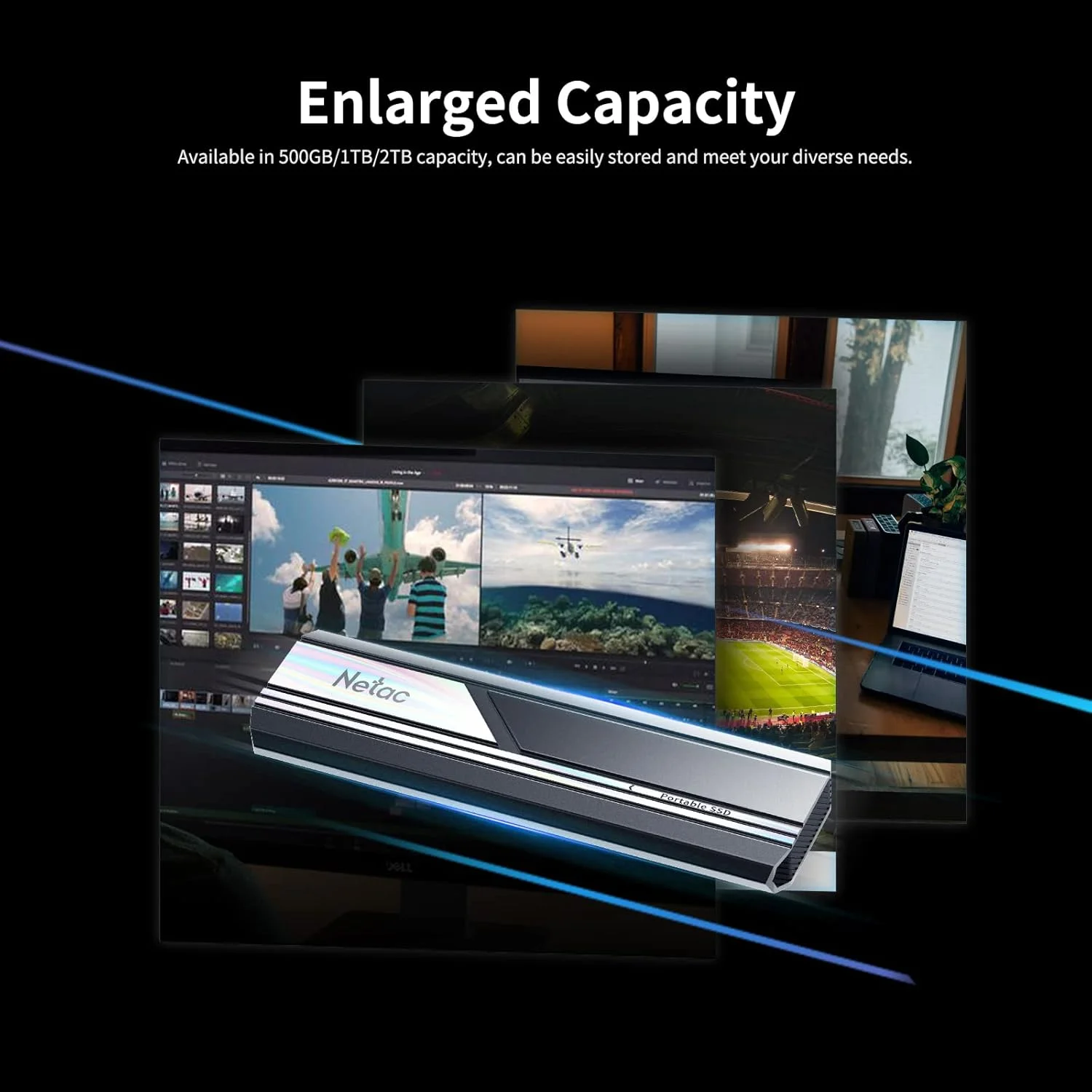 درایو حالت جامد اکسترنال NVMe قابل حمل 2 ترابایتی Netac ZX10 Extreme، USB-C، سرعت خواندن تا 1050 مگابایت بر ثانیه، مشکی درایو حالت جامد اکسترنال NVMe قابل حمل 2 ترابایتی Netac ZX10 Extreme، USB-C، سرعت خواندن تا 1050 مگابایت بر ثانیه، مشکی